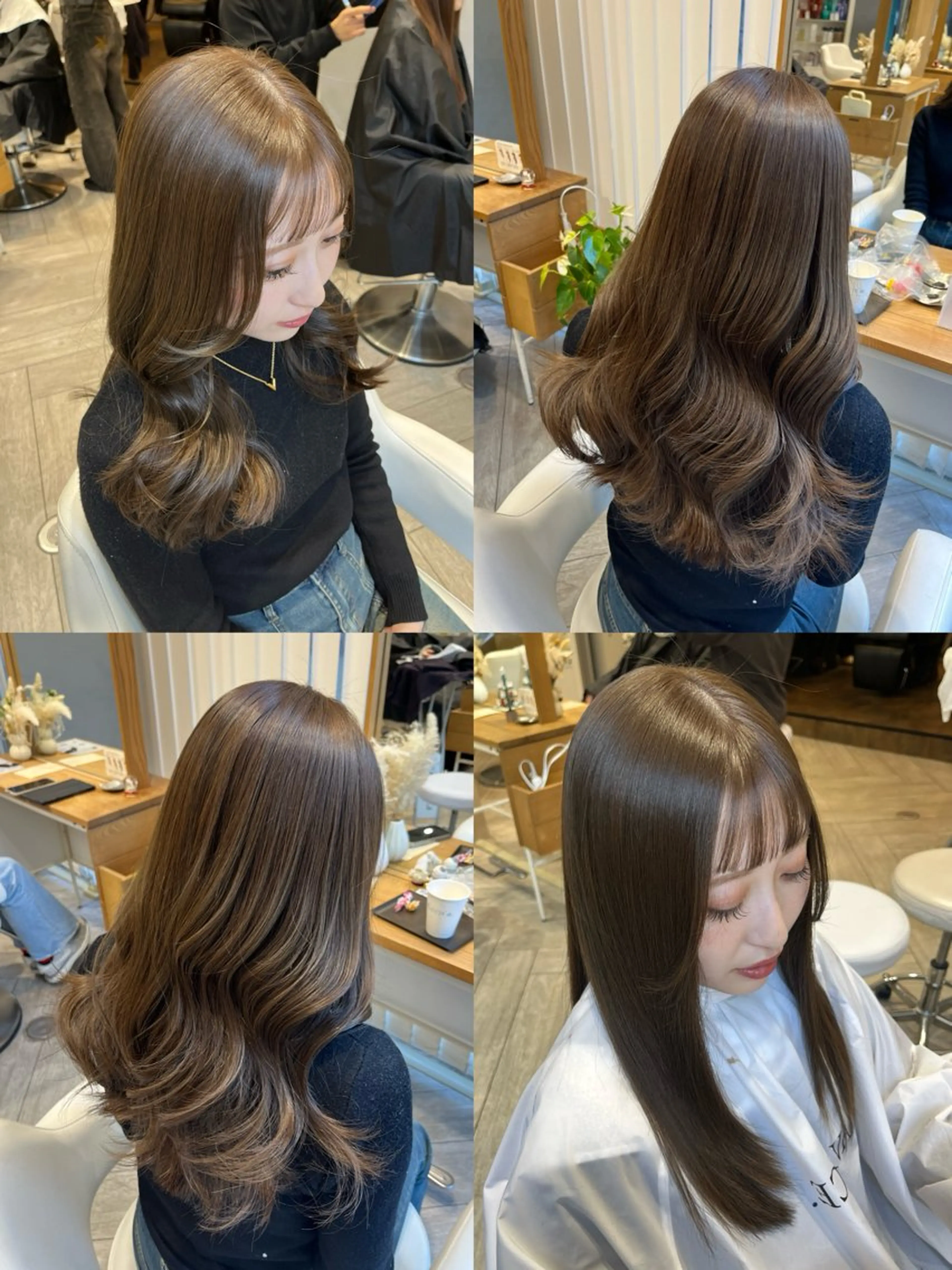 ロング アッシュ カット ヘアカラー トリートメント AVANCE. chisatoのヘアスタイル