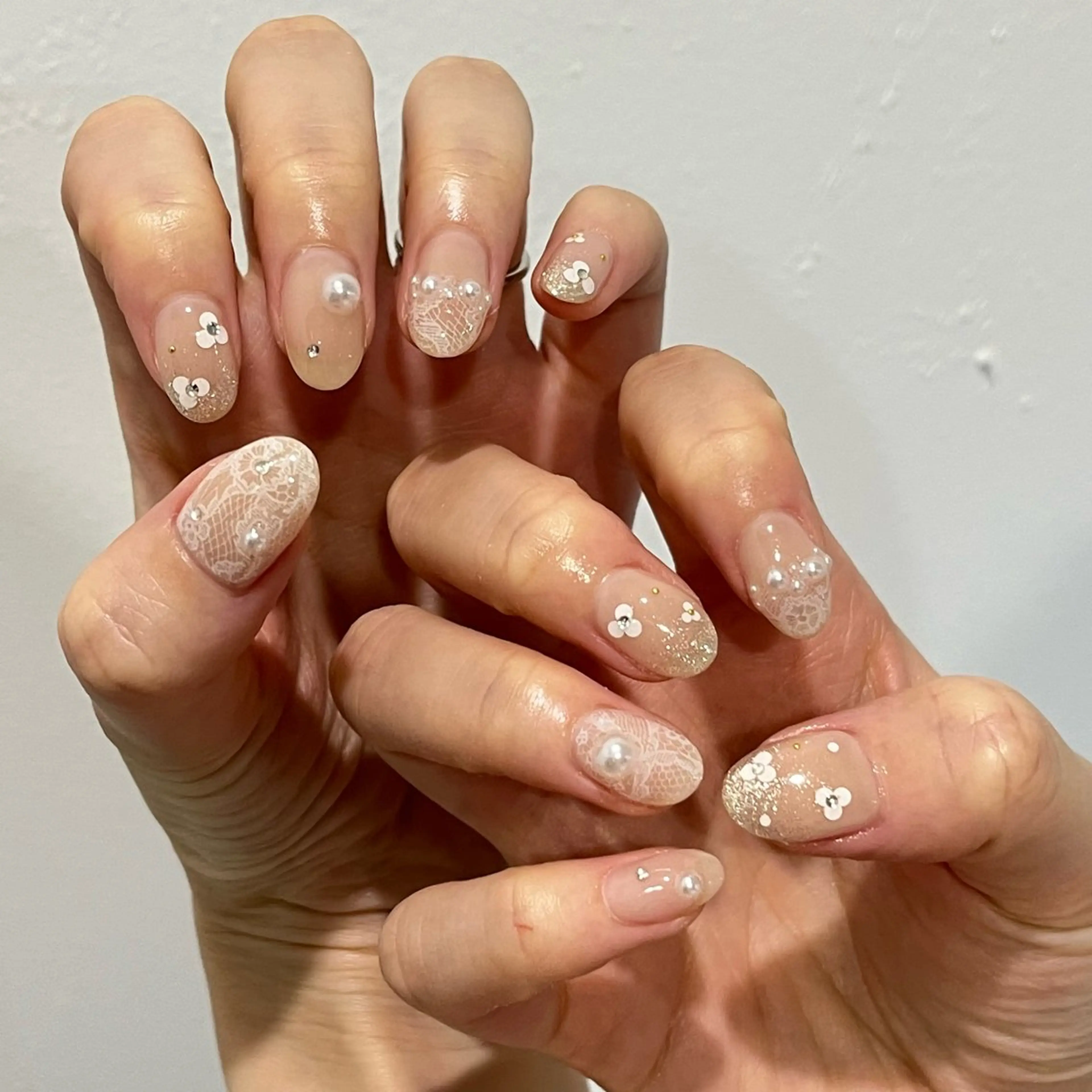 ネイル ハンドネイル 0203ムニムサン 💙Harukaのネイルデザイン