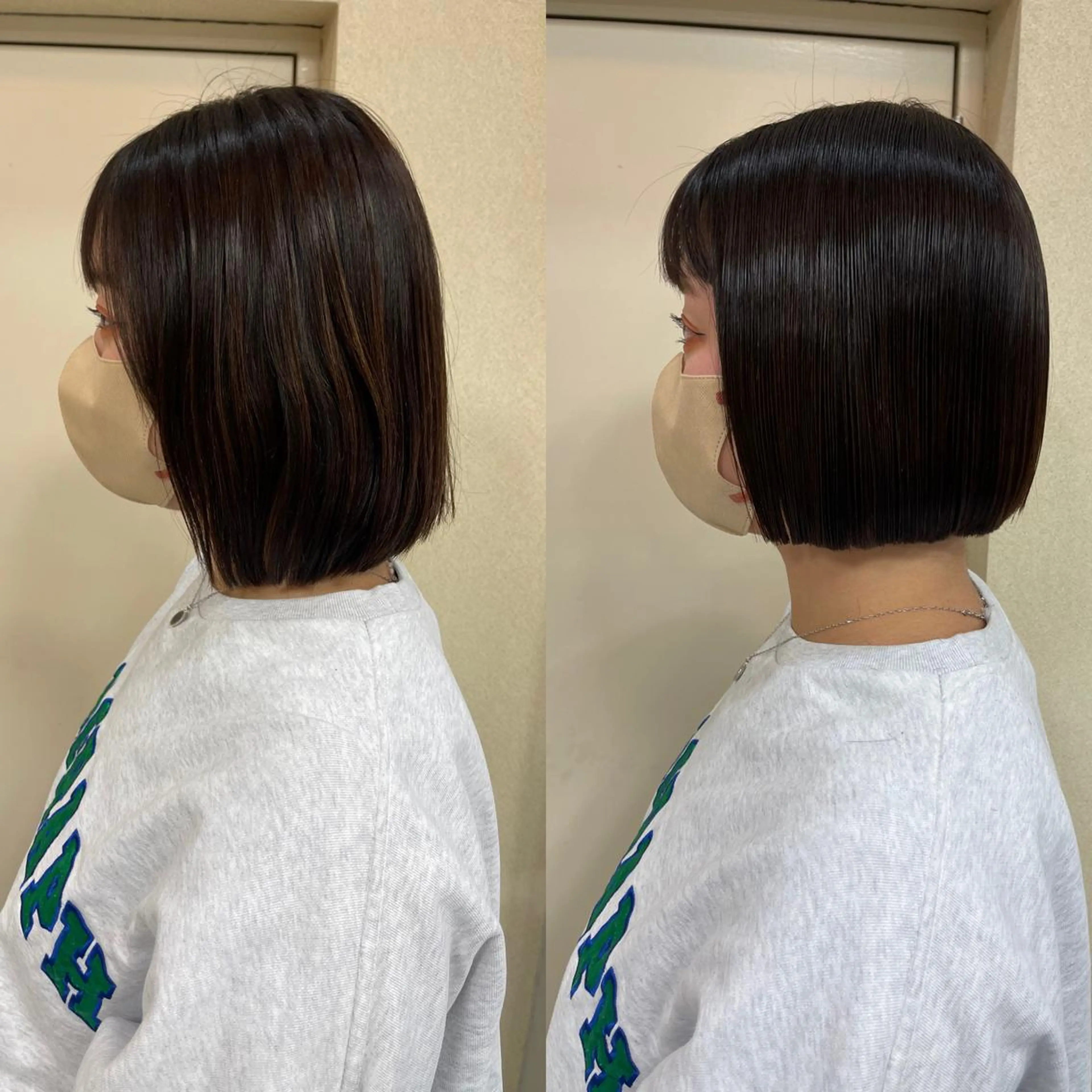 ショート パーマ ボブ 髪質改善/縮毛矯正 /ブリーチ矯正/岡部のヘアスタイル