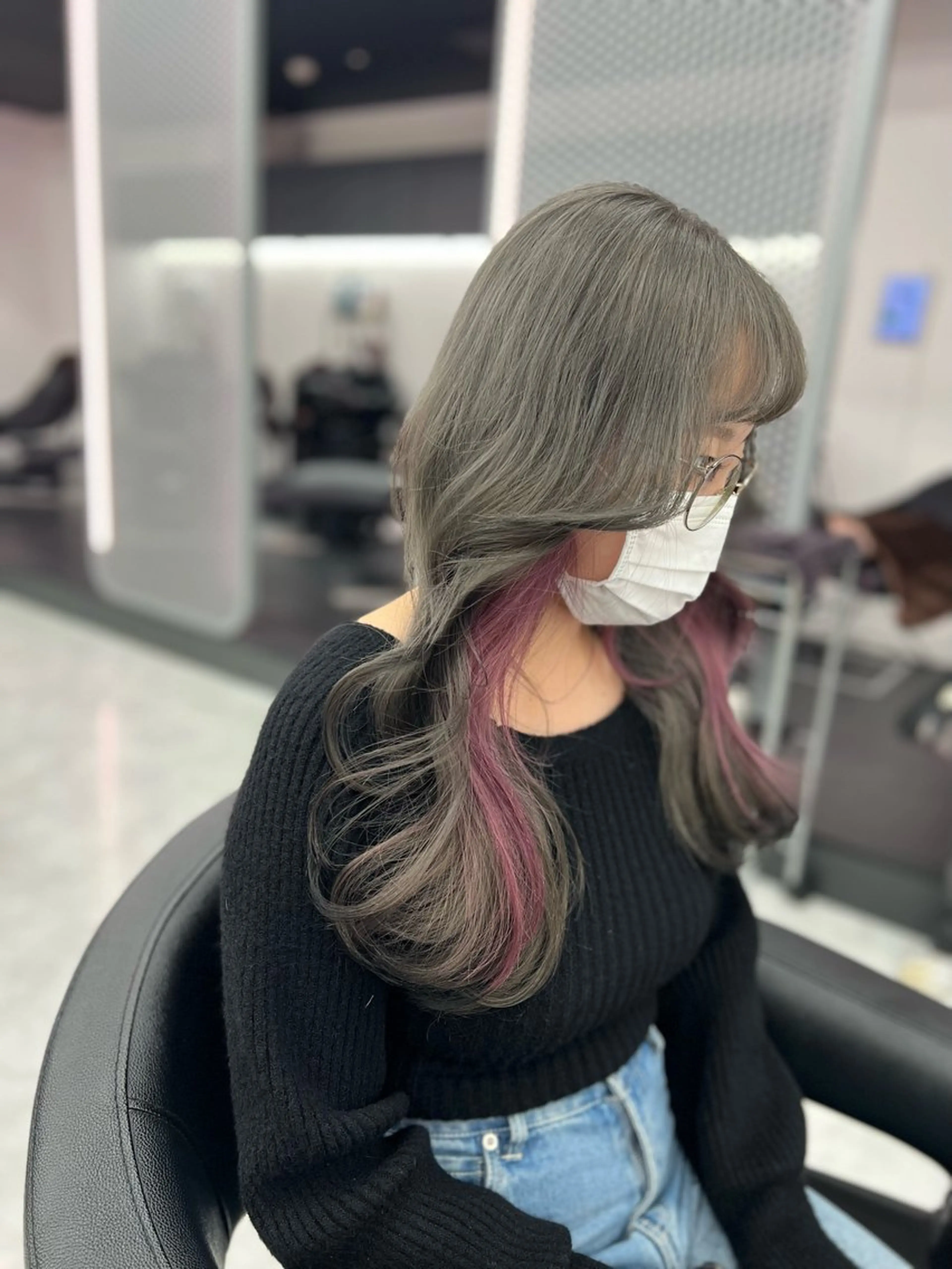 ロング カラー ヘアアレンジ カット ヘアカラー トリートメント ヘッドスパ ヘアセット 透明感×韓流ハイ トーン🫧RYUTAのヘアスタイル