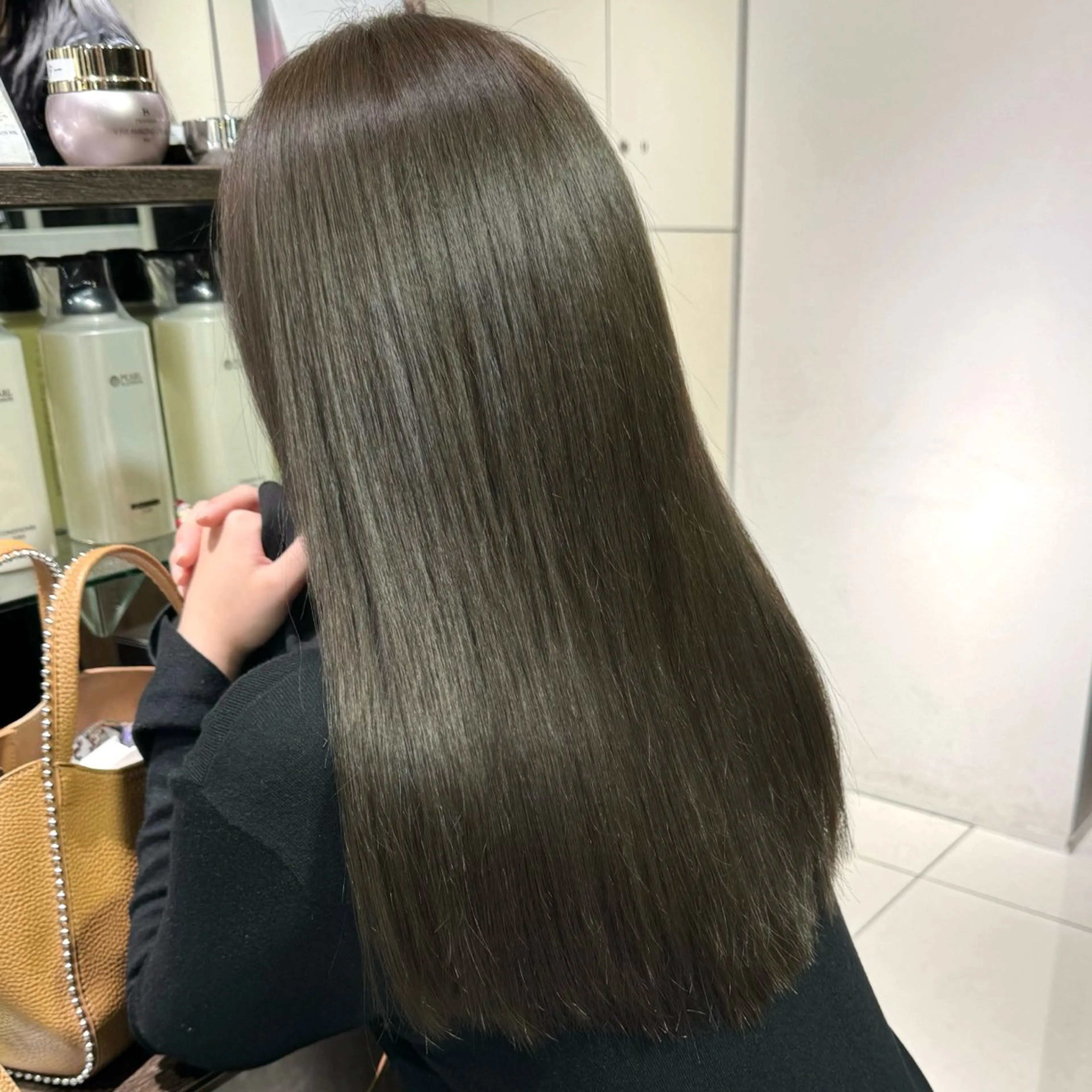 セミロング カラー ヘアアレンジ ヘアカラー ブリーチなしカラー /新百合ヶ丘/安形翔のヘアスタイル