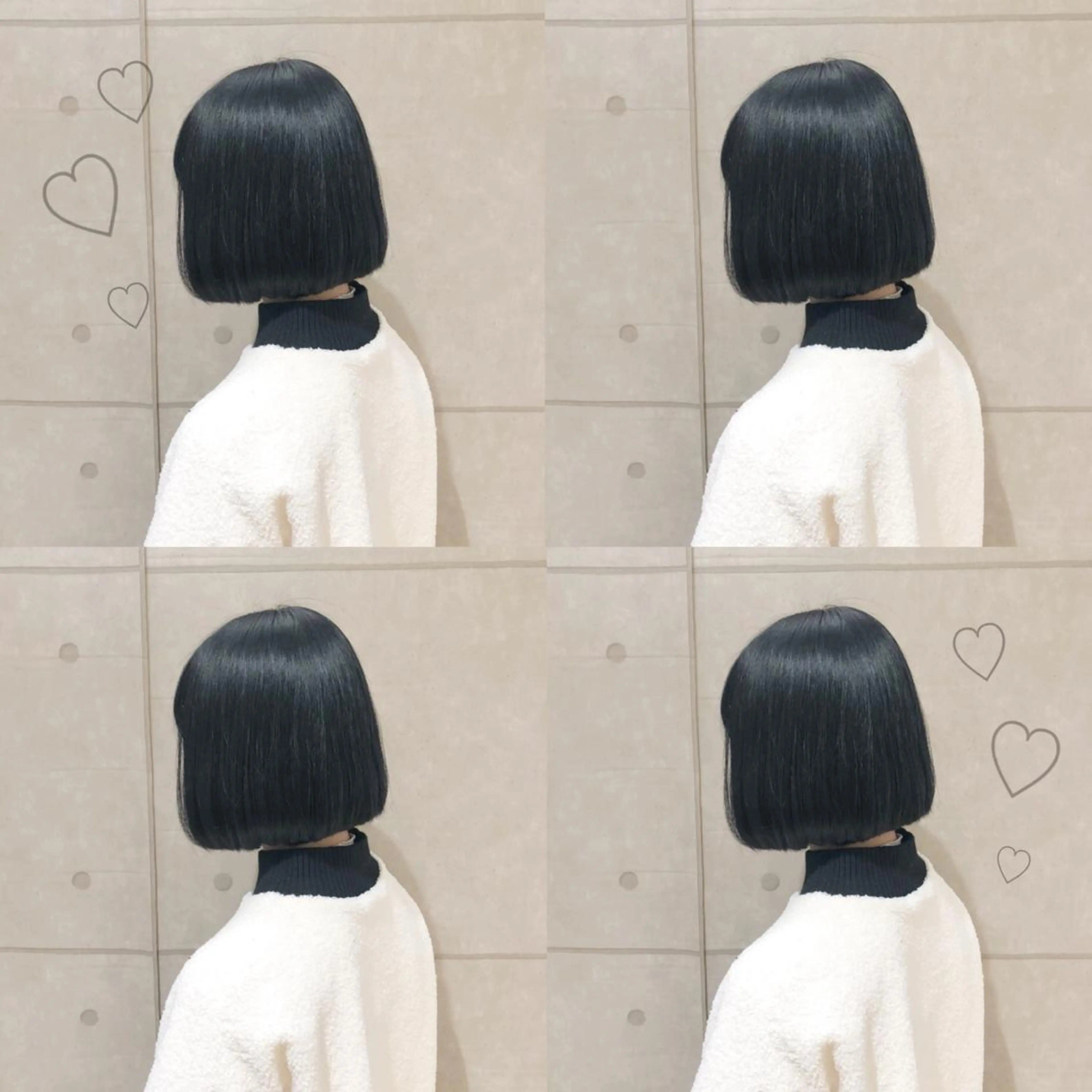 ショート カラー 黒髪 ブリーチ ブルーカラー ブルーブラック ブリーチなしカラー 韓国ヘア得意❤︎森澤 悠佳のヘアスタイル