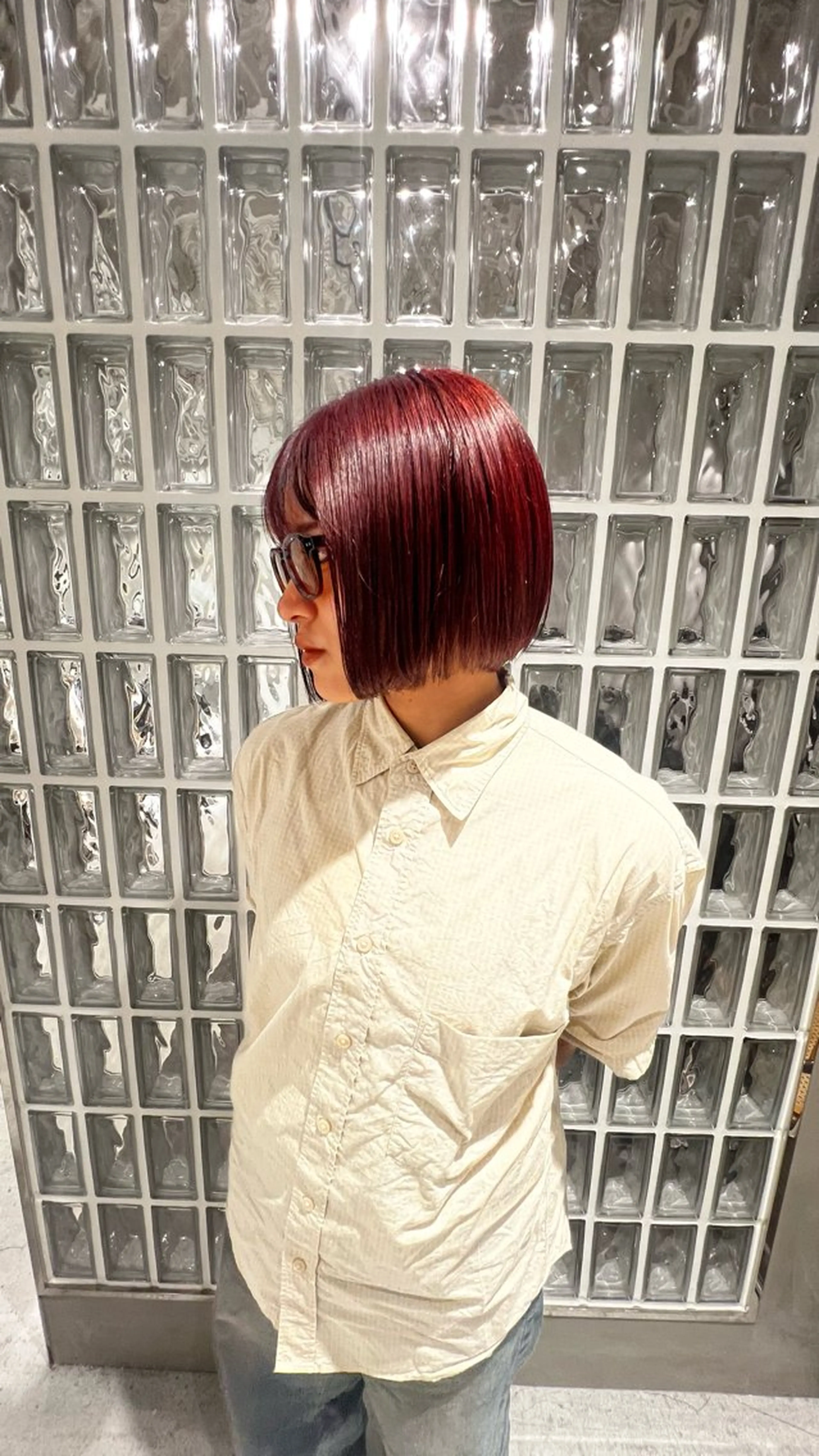 ミディアム カラー ブリーチ 透明感カラー ダブルカラー ブリーチなしカラー ヘアカラー qiie/ワンカラー メンズカット/カラーのヘアスタイル