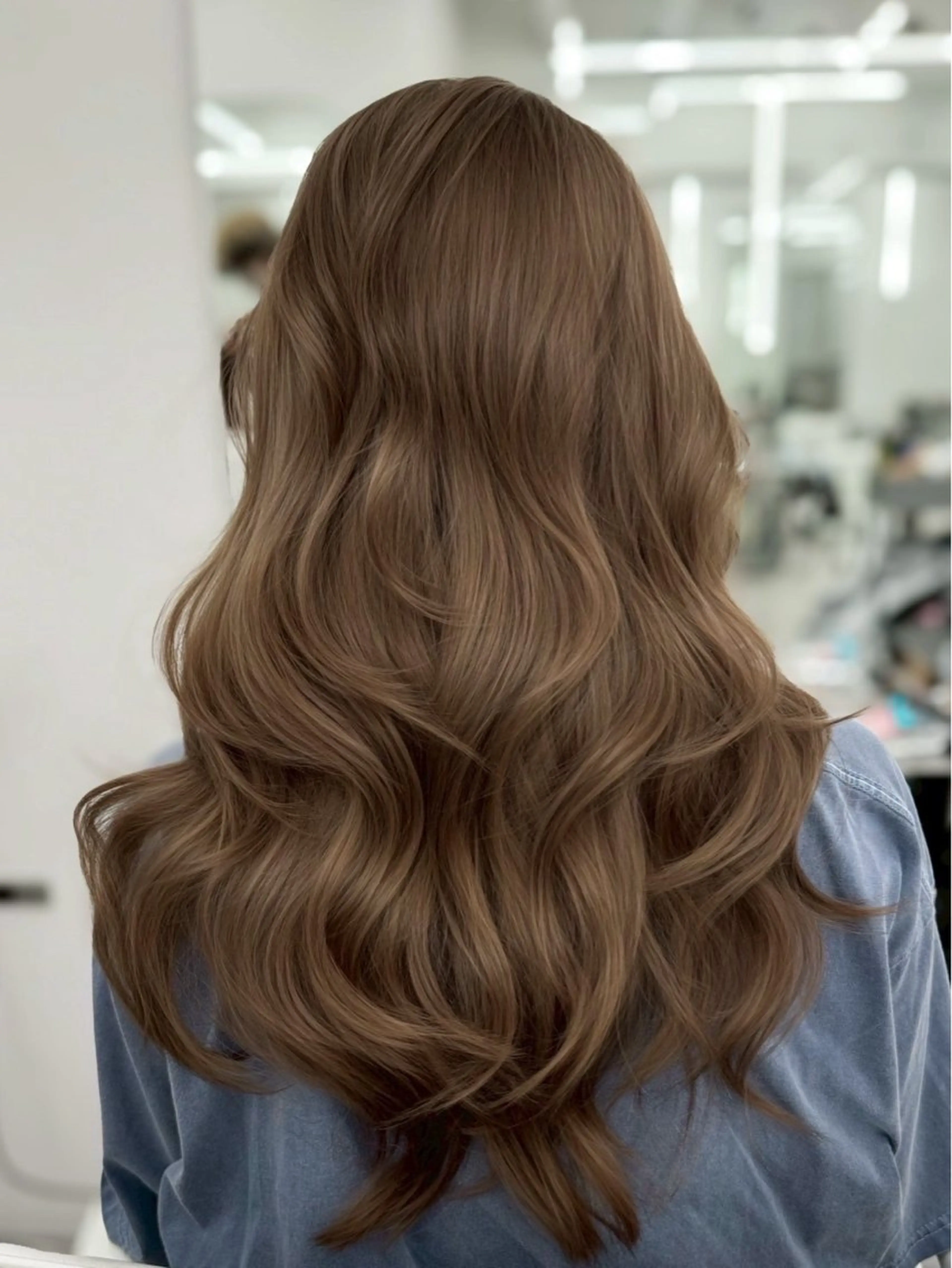 ロング 顔まわりレイヤー 顔周りカット ハッシュカット 髪質改善 韓国風ヘア ヘアカラー トリートメント 韓国ヘア🇰🇷／ 艶カラー鈴木萌愛🩶のヘアスタイル