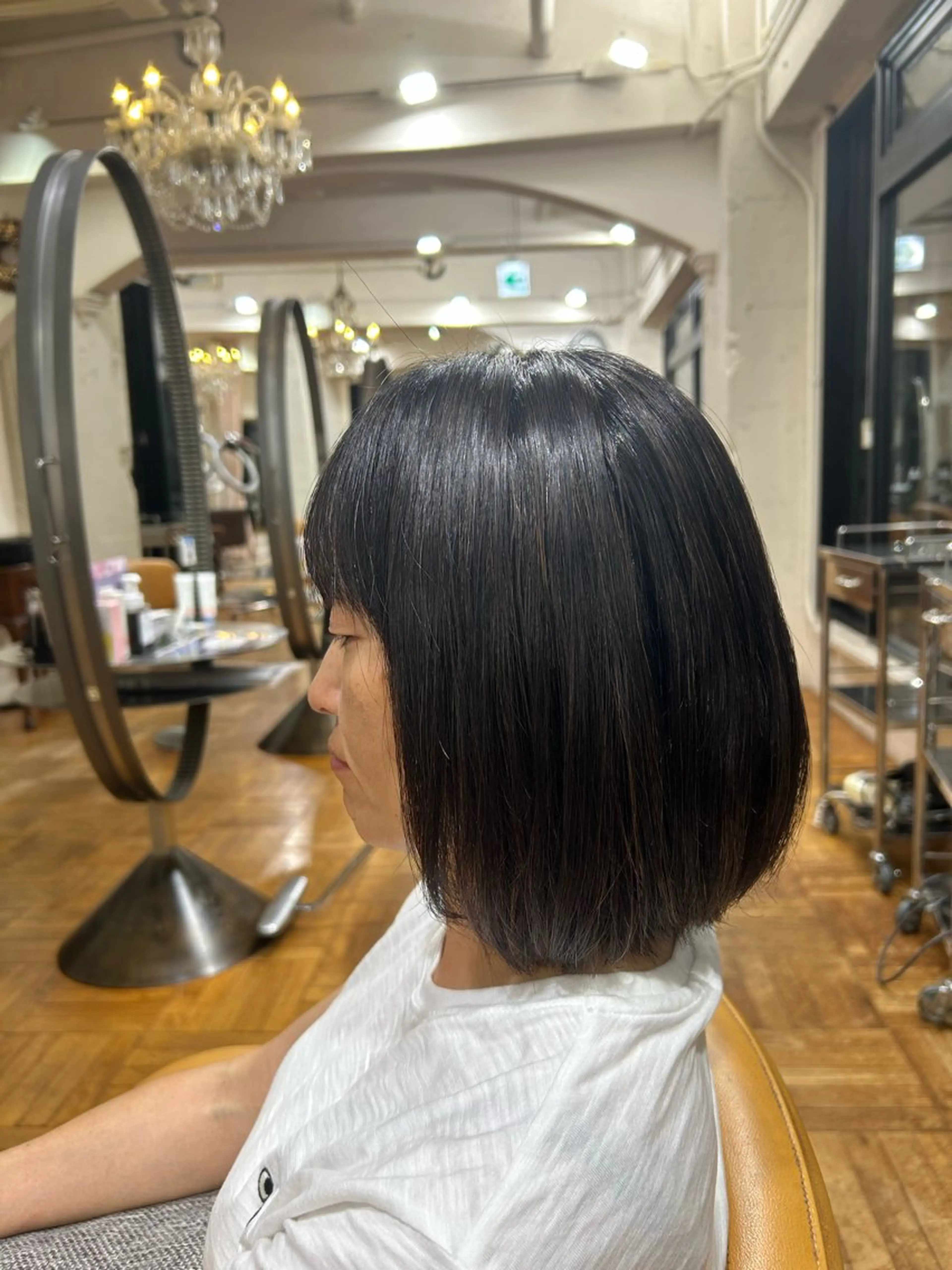 ミディアム カラー ヘアカラー ツヤ髪💫髪質改善 透明感カラー仁平創太のヘアスタイル