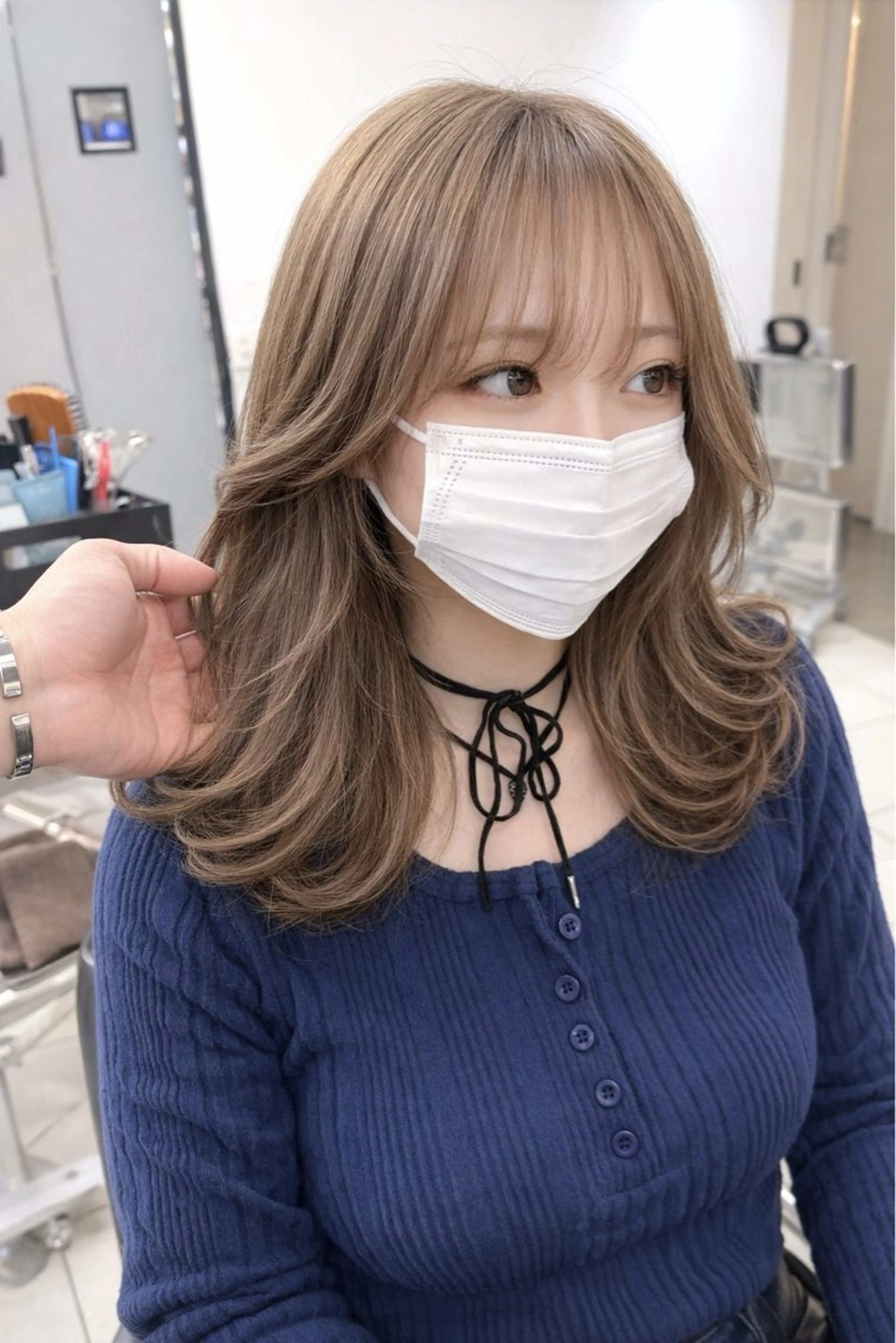 ミディアム カラー カット ヘアカラー トリートメント 🍀お悩み改善憧れの 美髪 小林風雅のヘアスタイル