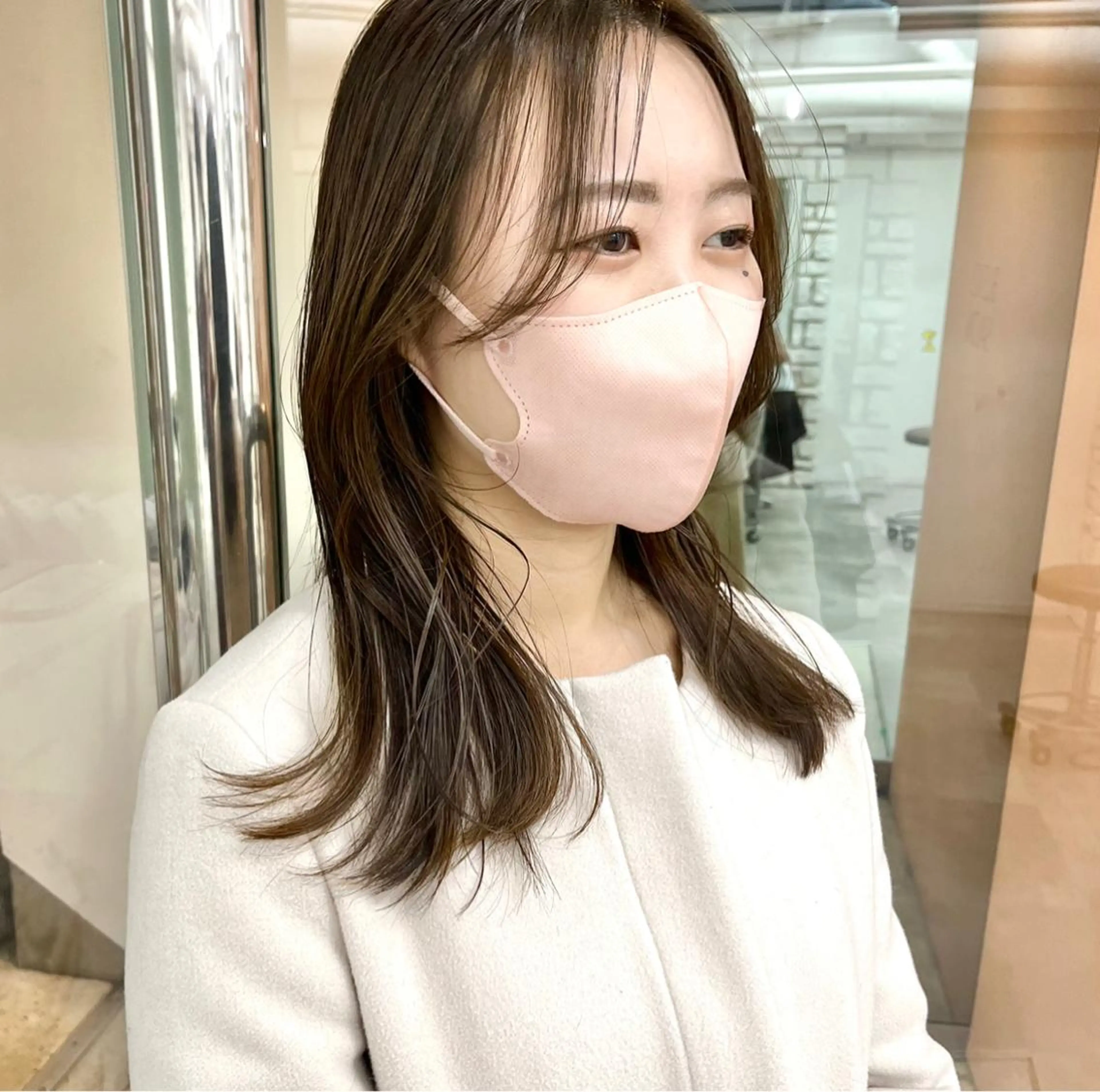 カラー ベージュカラー カット ヘアカラー トリートメント 巻ける髪質改善で美髪 にデザイン✨/よしみのヘアスタイル