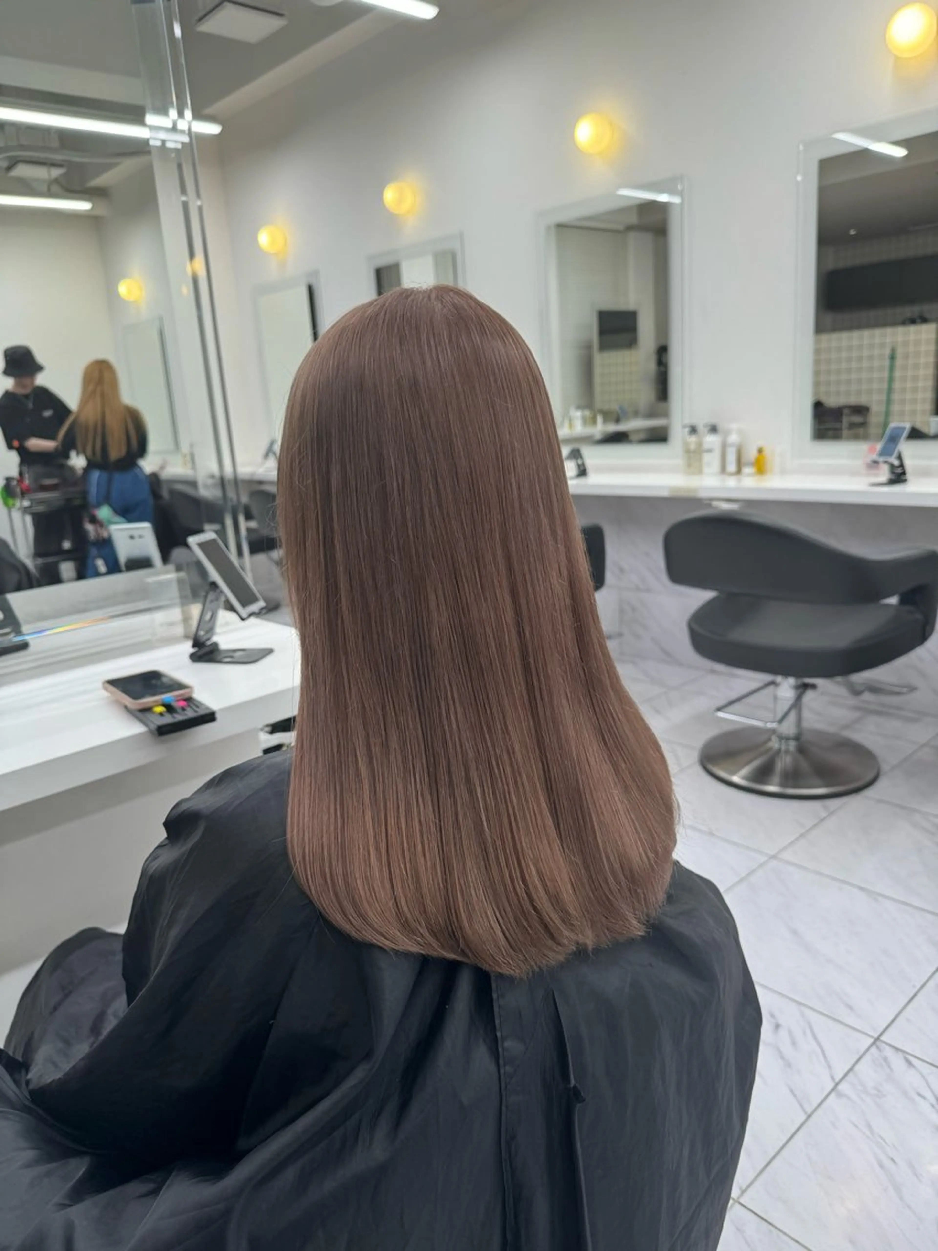 セミロング カラー ヘアアレンジ Over hair_ misakiのヘアスタイル