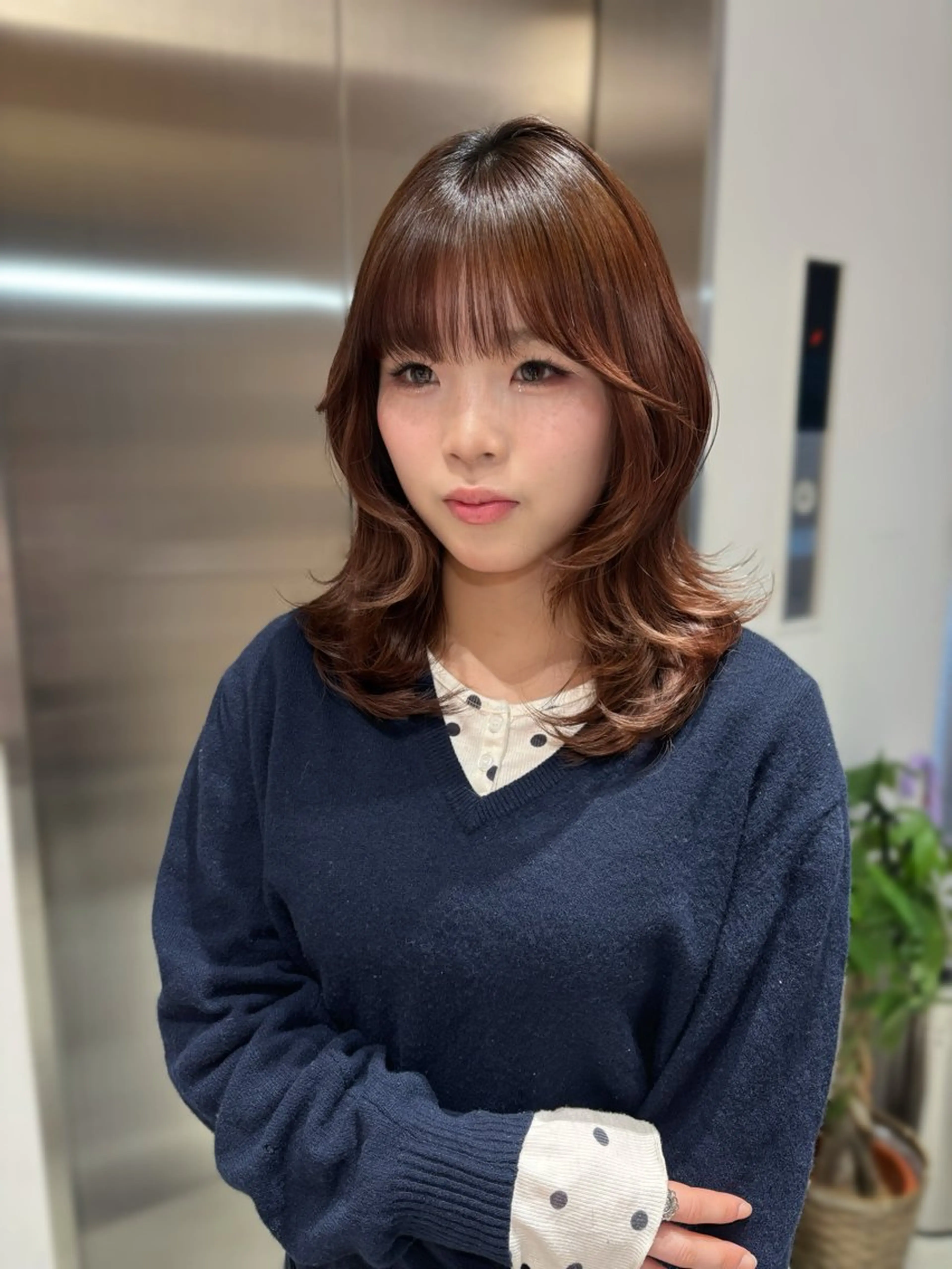 ミディアム ハッシュカット レイヤーカット カット soyon名古屋/ fuka🎀のヘアスタイル