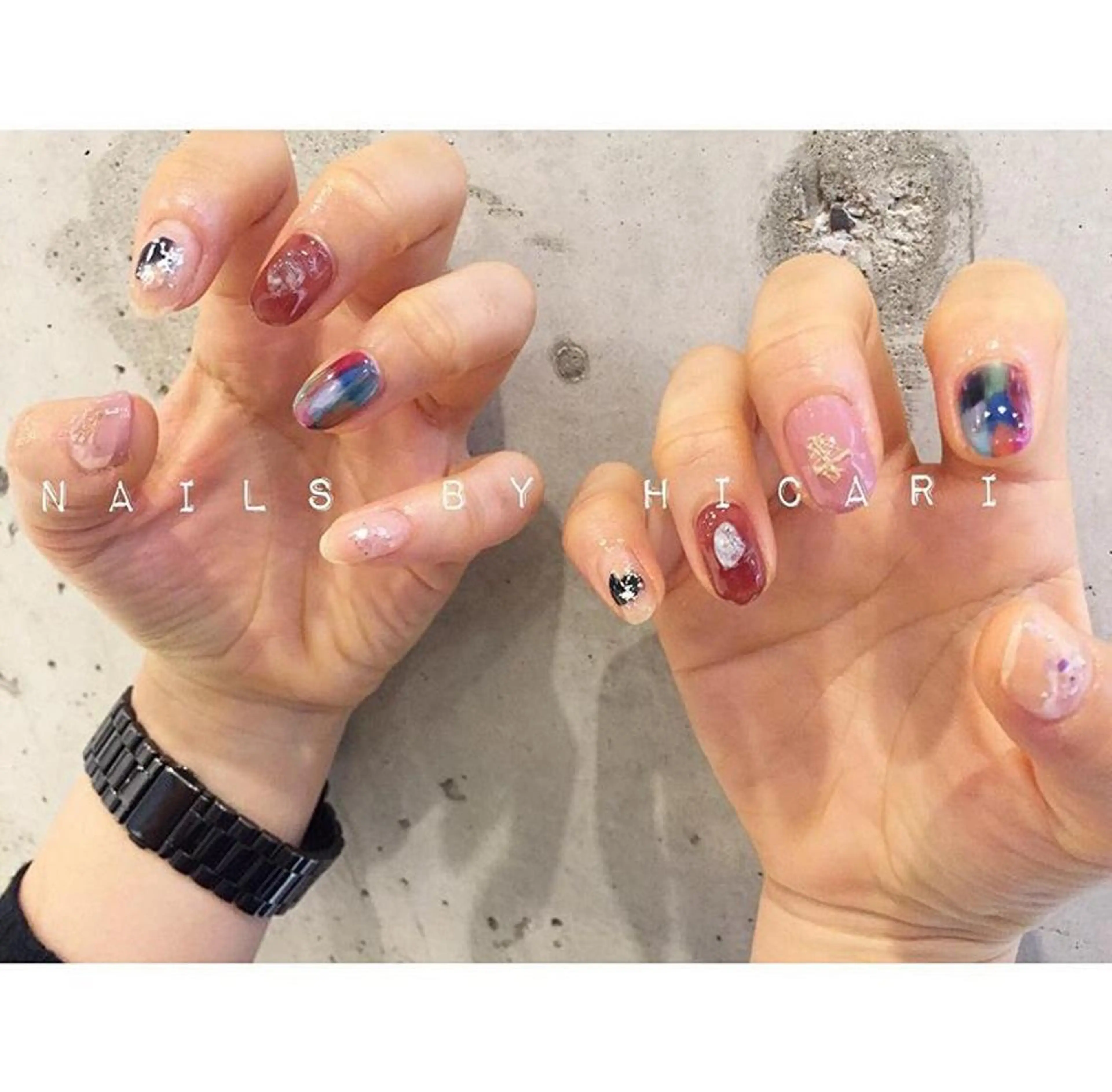 カラー ネイル マツエク・マツパ illum hicariのネイルデザイン