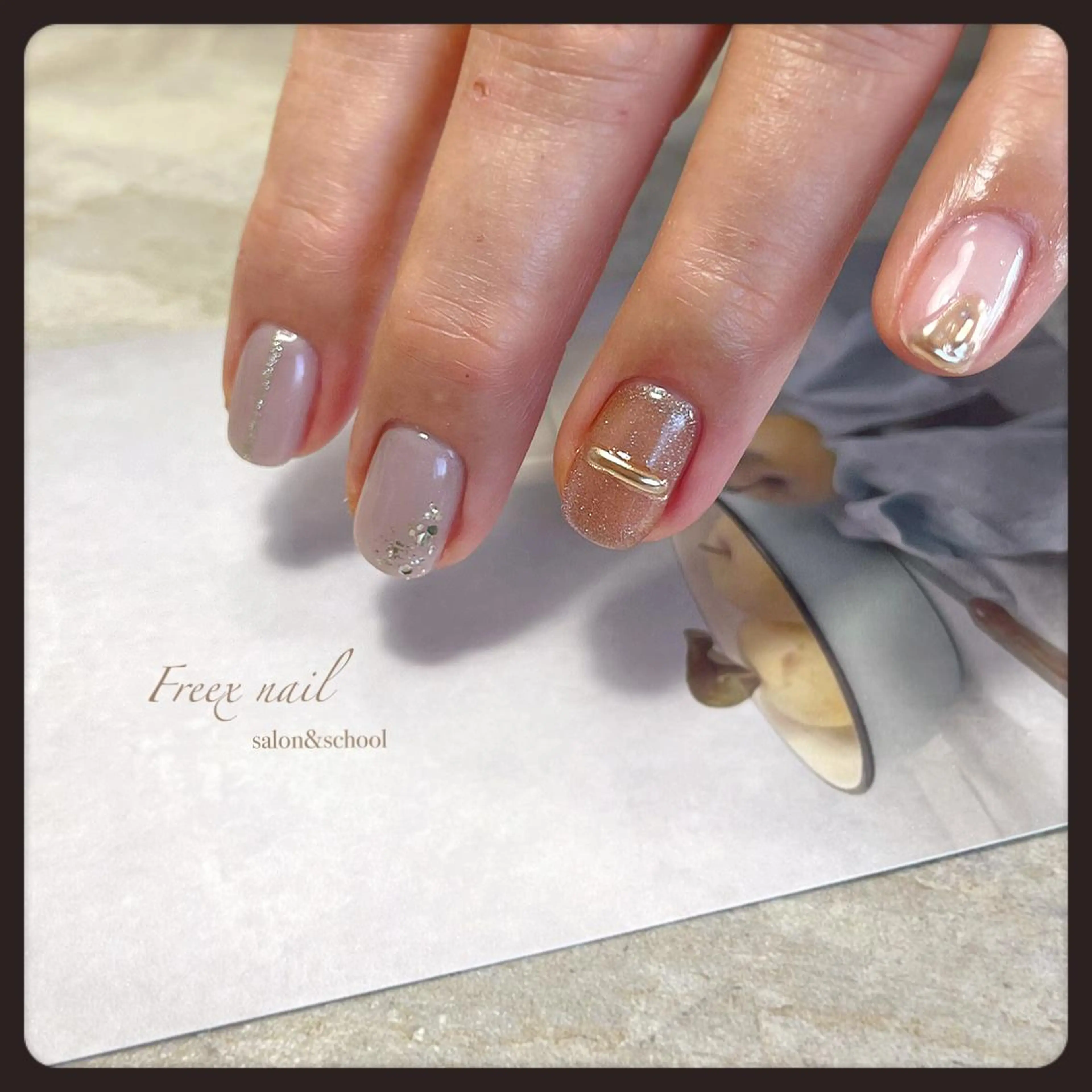 ネイル シンプルネイル ハンドネイル ハンドケア freex nail /ニュアンス/個性派のネイルデザイン