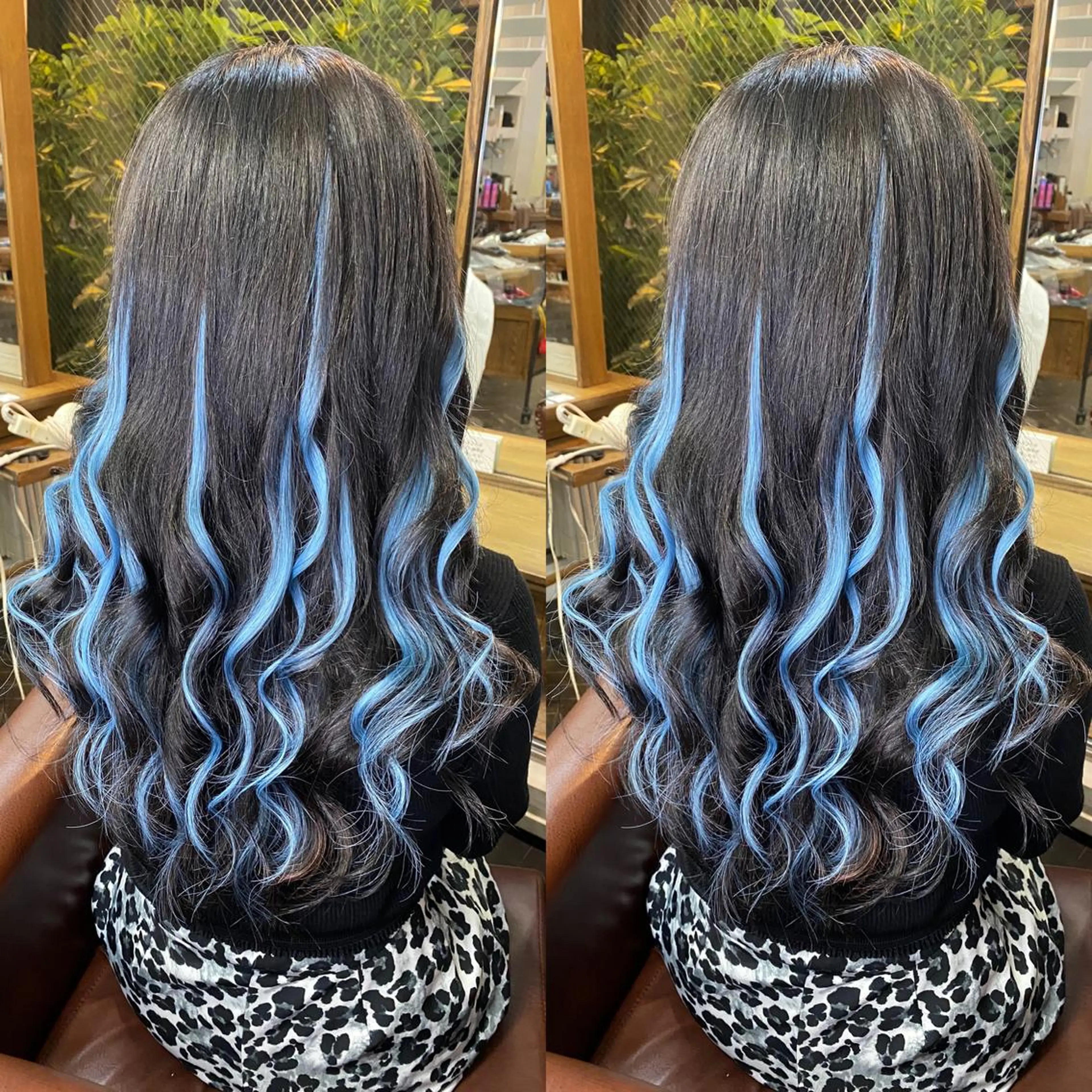 ロング カラー バレイヤージュ ブリーチ ブロンド ダブルカラー イヤリングカラー モモカ/ハイトーン /バレイヤージュのヘアスタイル