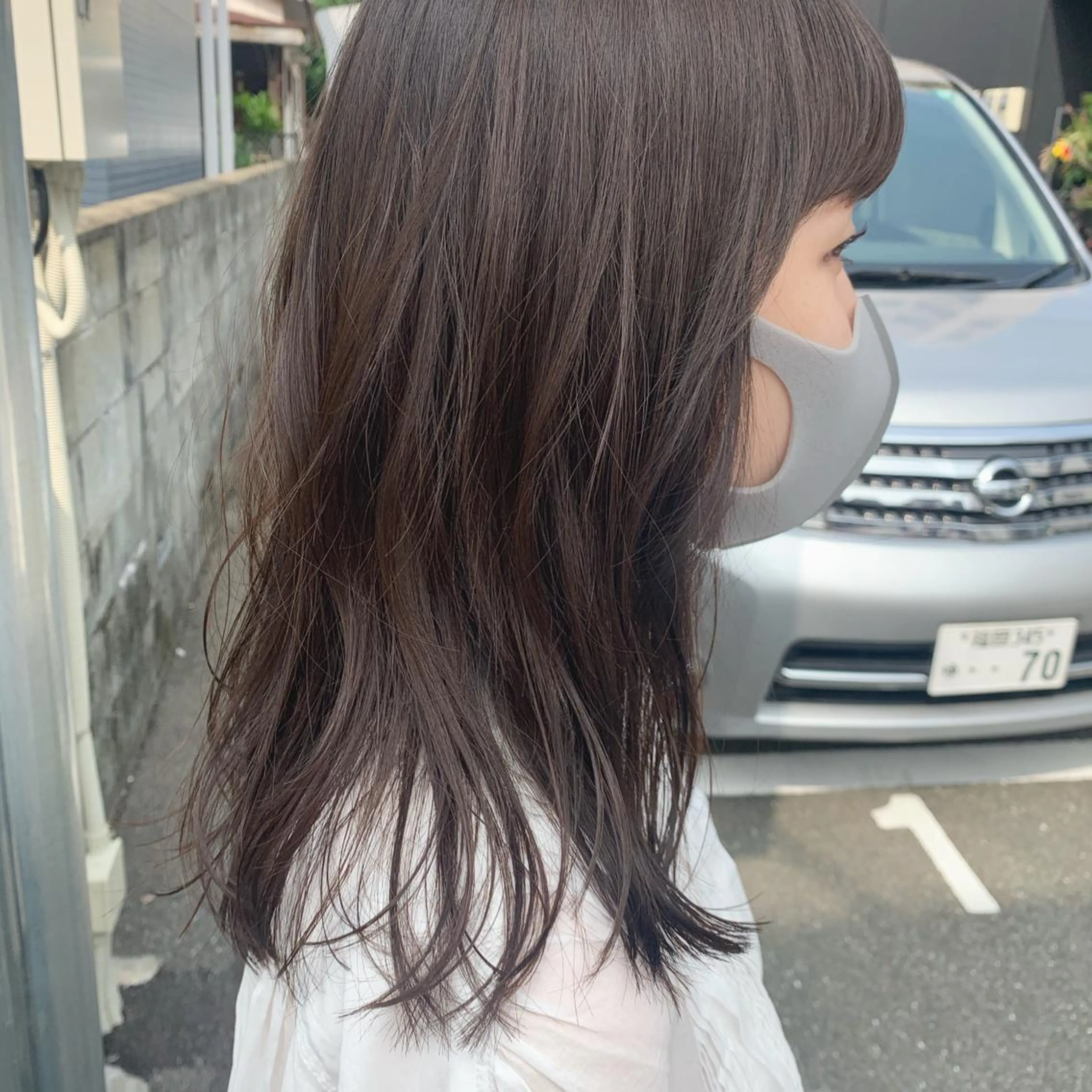 セミロング カラー 透明感カラー レイヤーカット ローレイヤー hub hair レイヤー/透明感のヘアスタイル