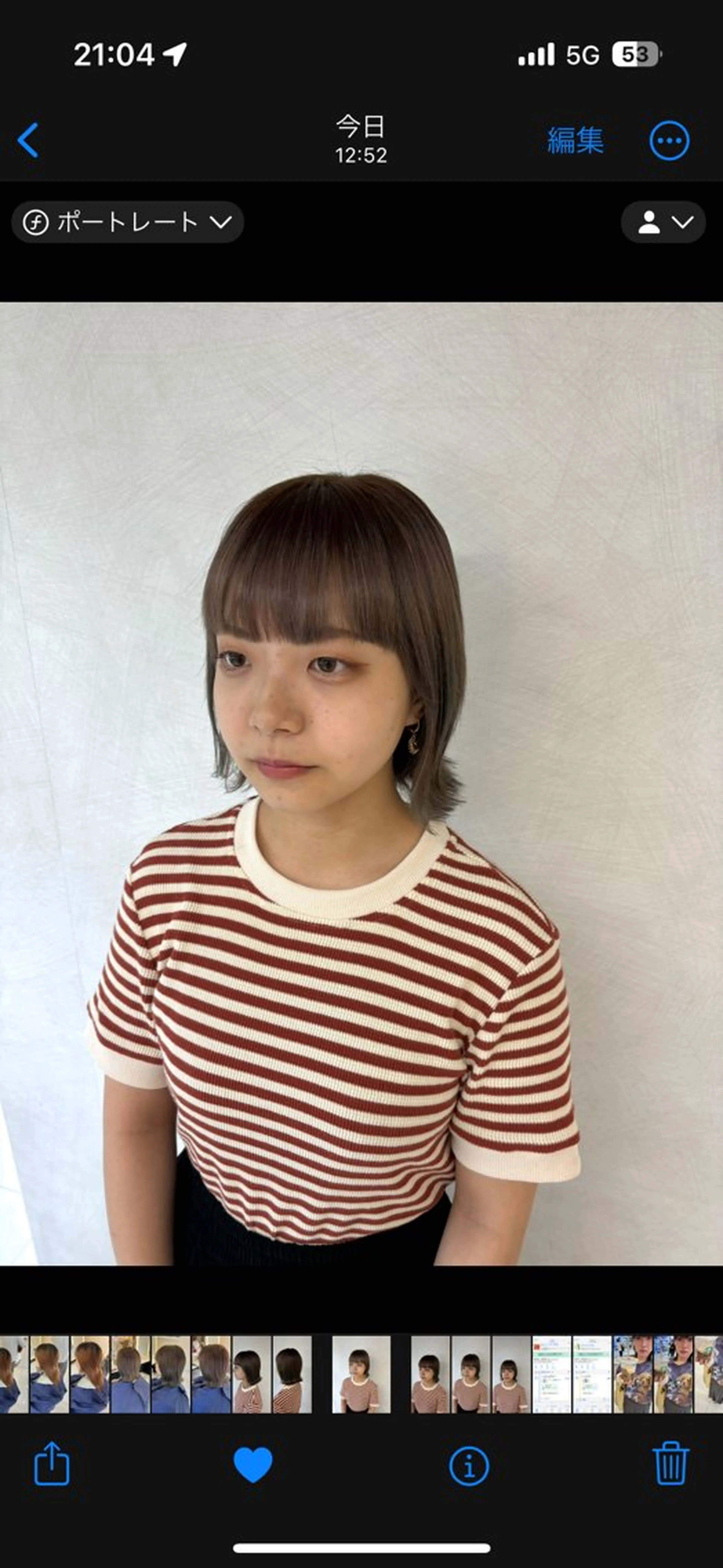 ミディアム ボブ ウルフカット 🎼レイヤー/透明感 カラー/nene♬のヘアスタイル