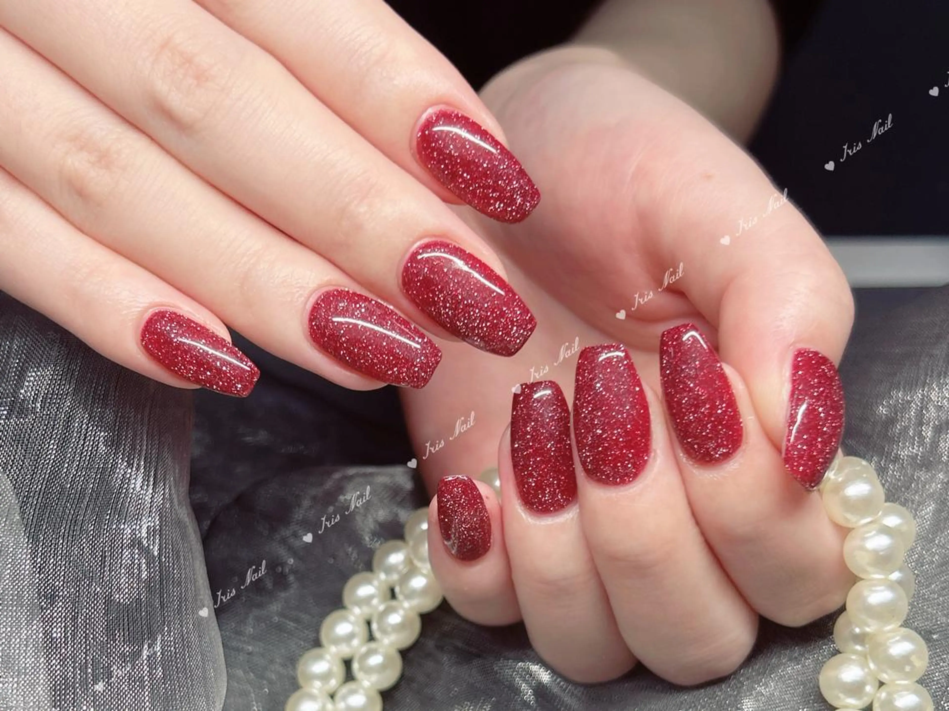 ネイル キラキラネイル ハンドネイル ハンドケア 🍒IRIS Nail🌸のネイルデザイン