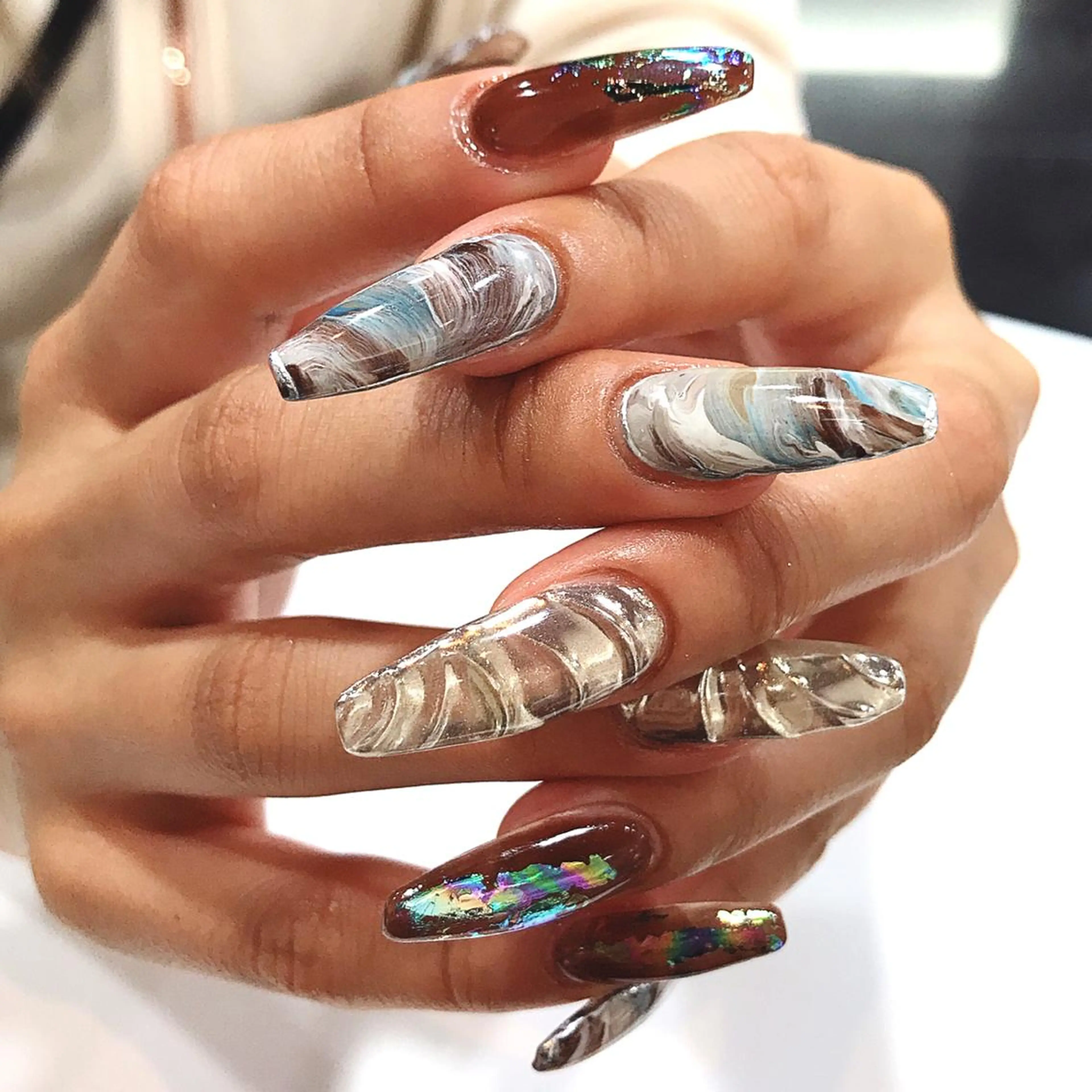 ネイル ニュアンスネイル Allure小山店 後藤文香のネイルデザイン