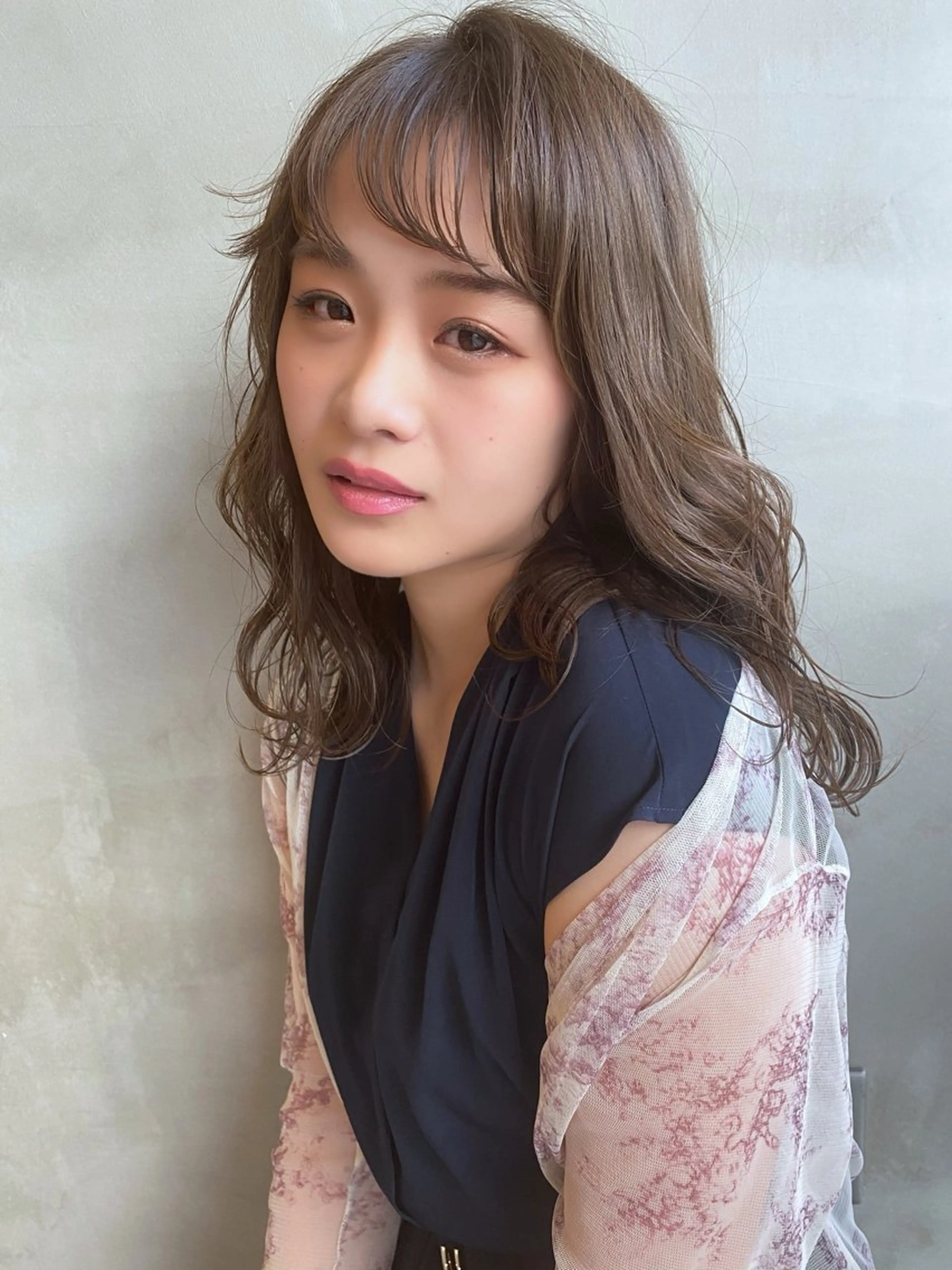 ロング カラー カット 夜23時まで予約🉑 reverieあきらのヘアスタイル