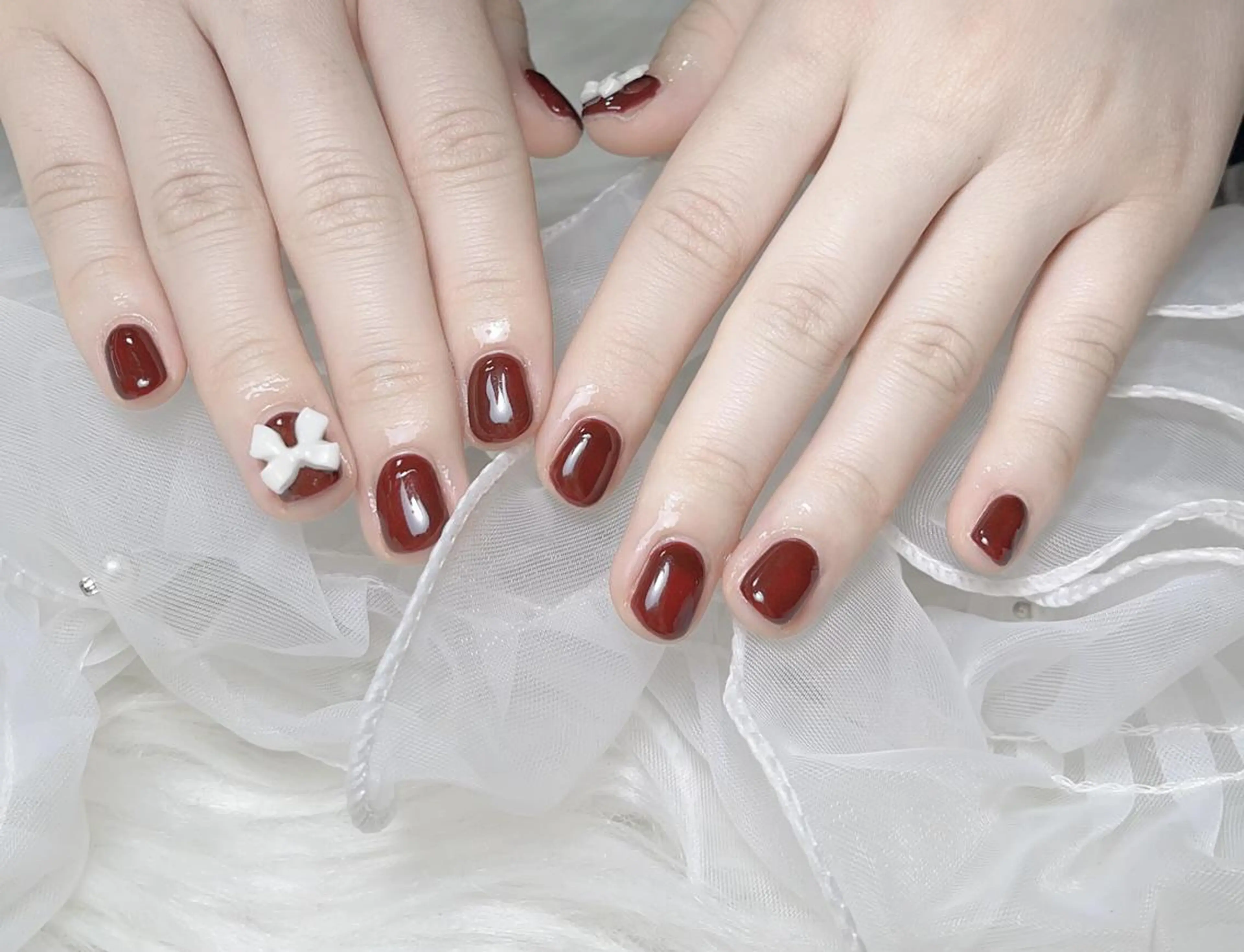 ネイル ハンドネイル na🎀🎀na ちゅるちゅるのネイルデザイン