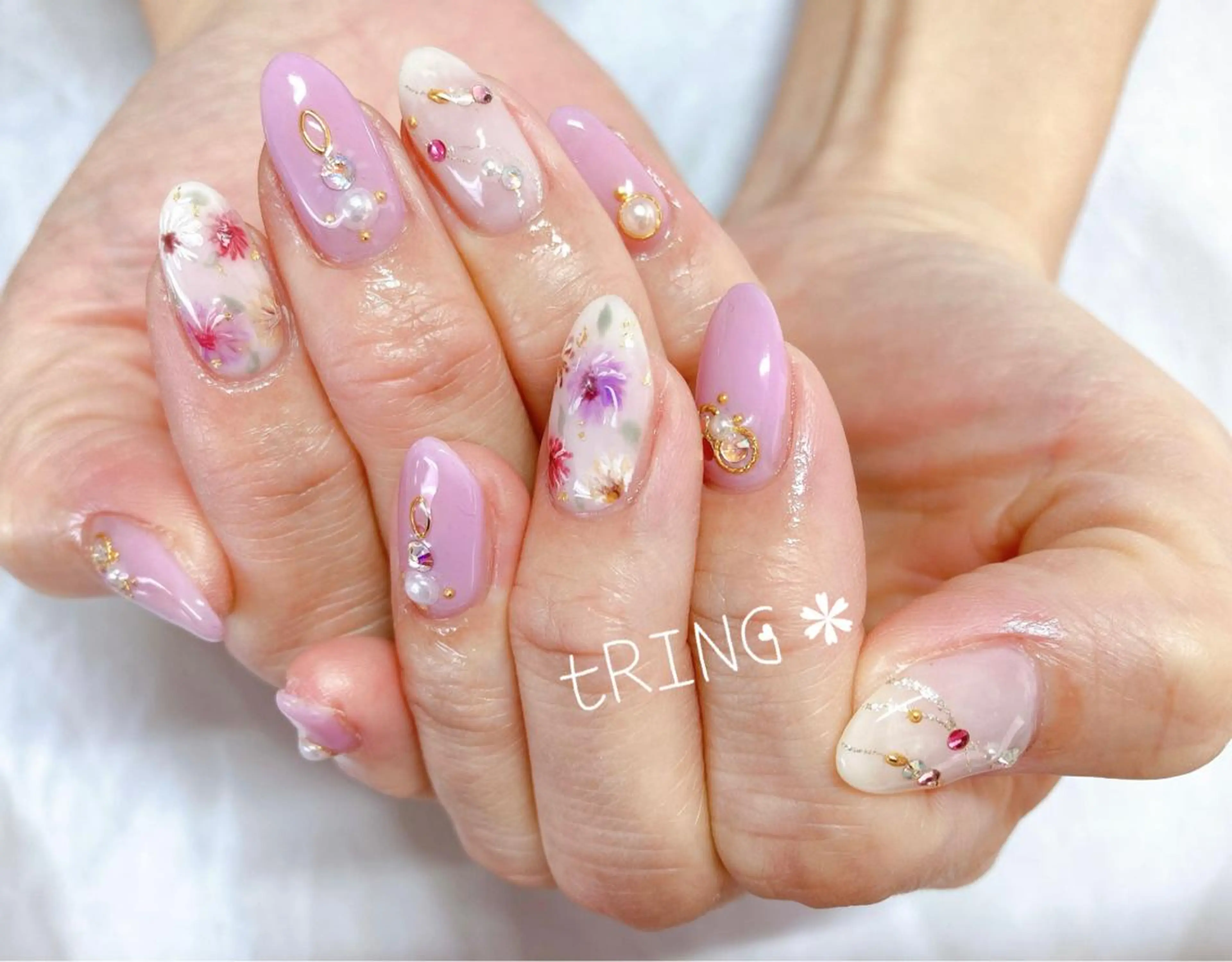 ネイル ハンドネイル tRING＊ しいの木台のネイルデザイン