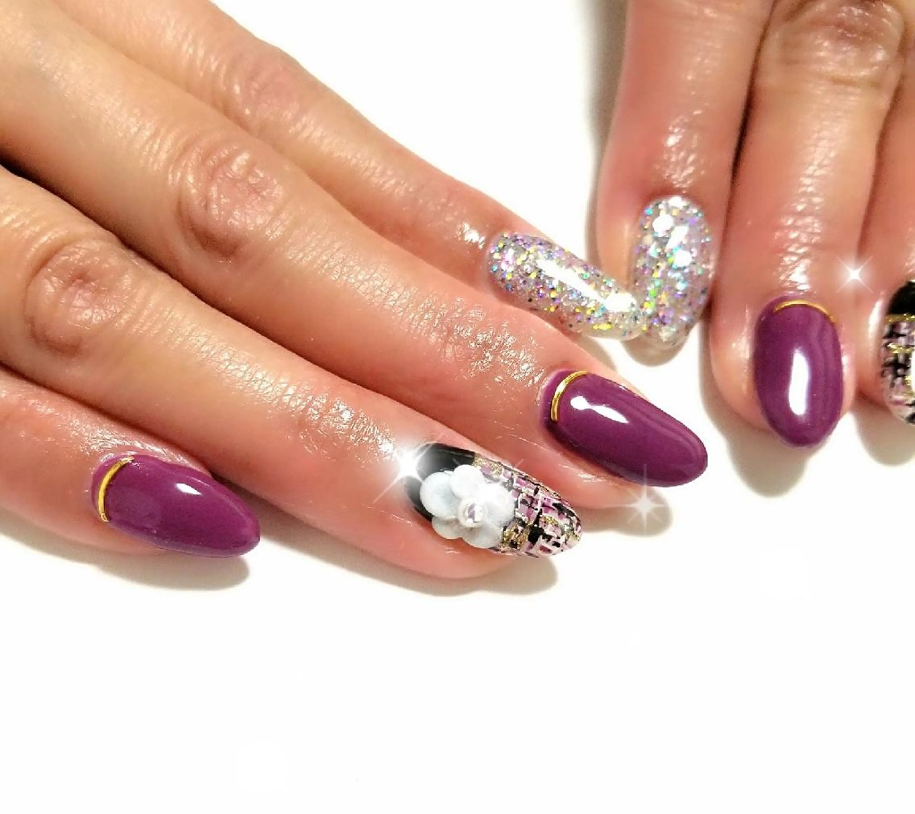 ネイル ツイードネイル nail salon ipuniのネイルデザイン