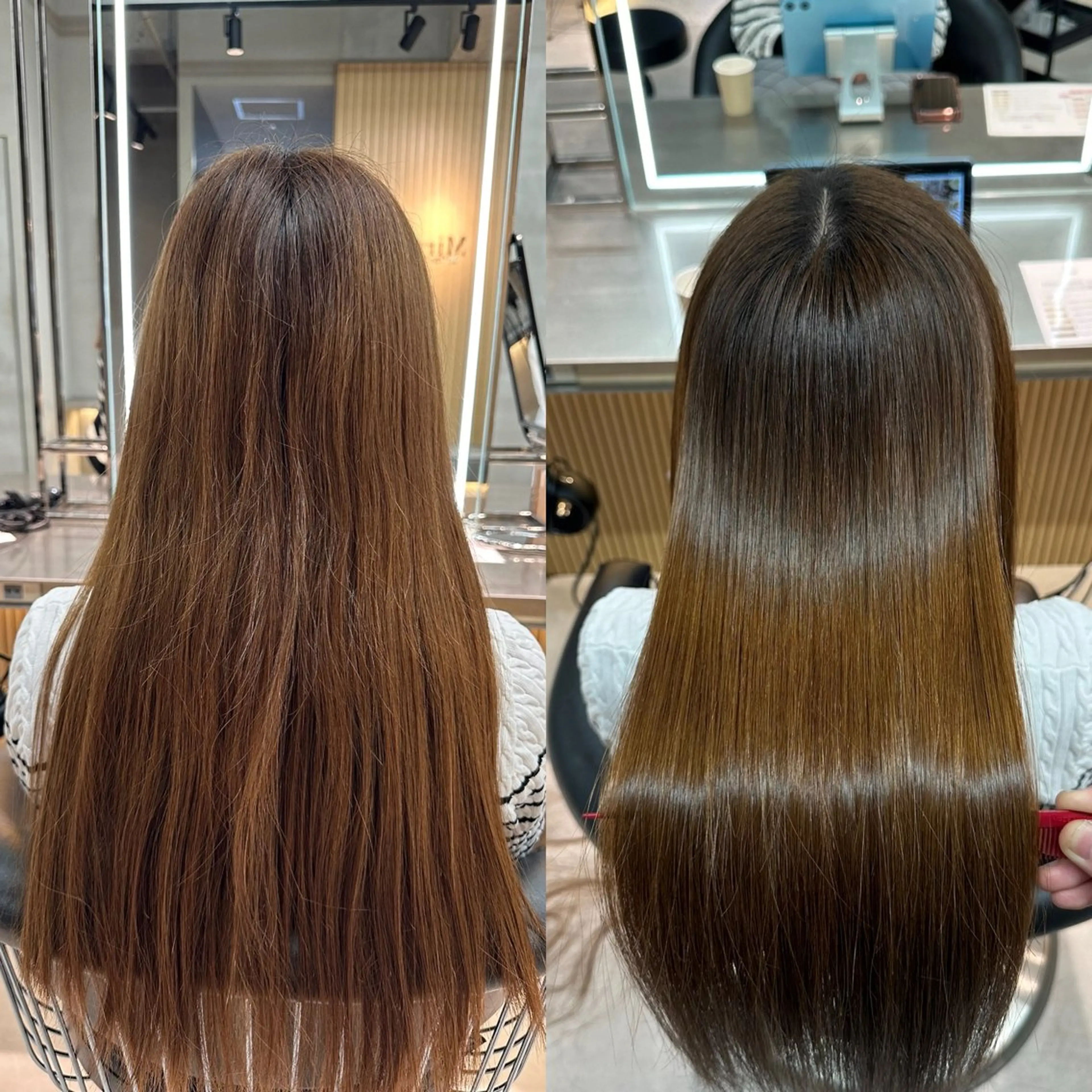 ロング カット 縮毛矯正 トリートメント ✨髪質改善特化✨副 店長椎葉信乃介のヘアスタイル