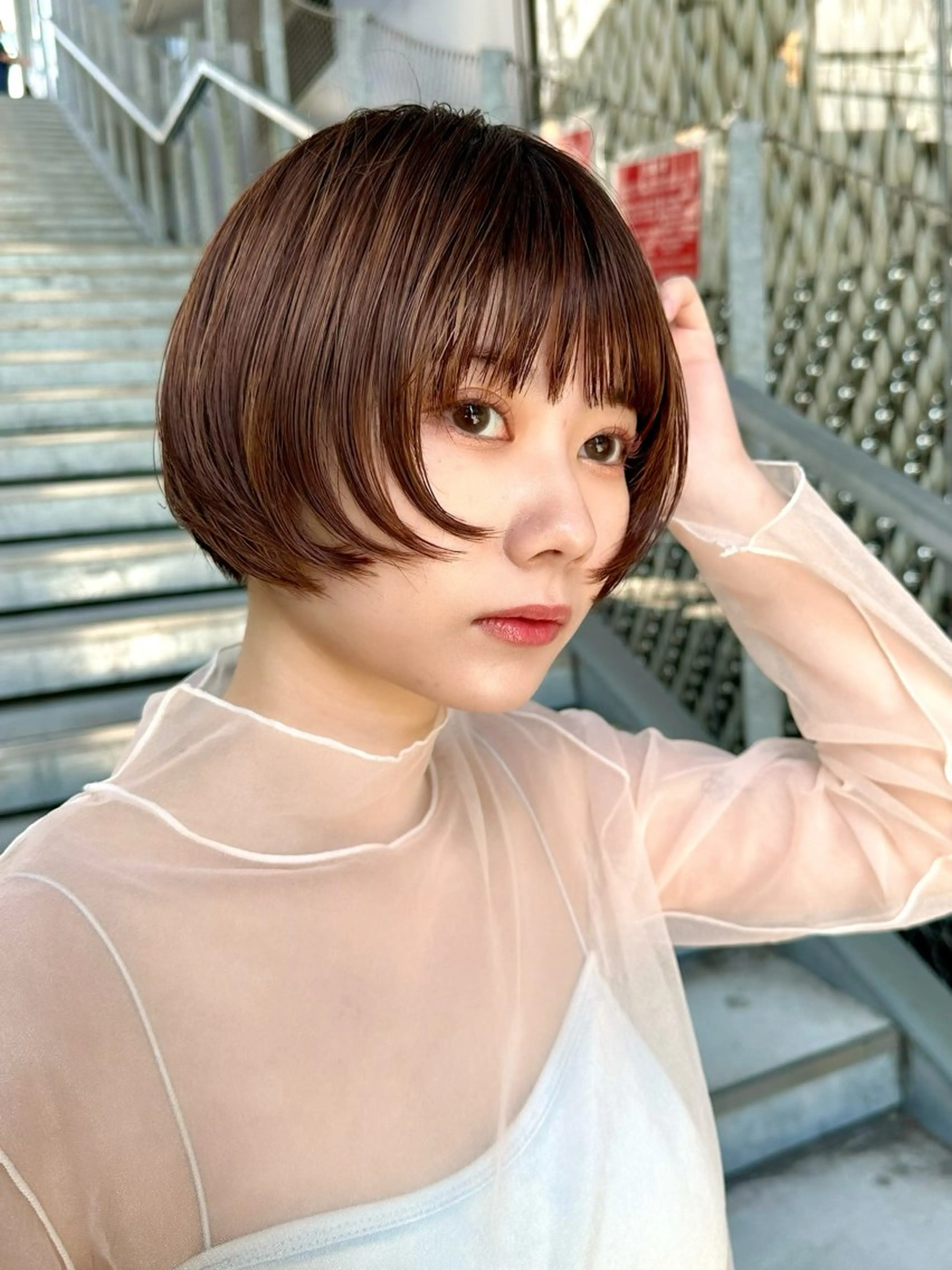 ショート カット ヘアカラー 骨格診断で絶対可愛い ✨丸みショート✨凌弥のヘアスタイル