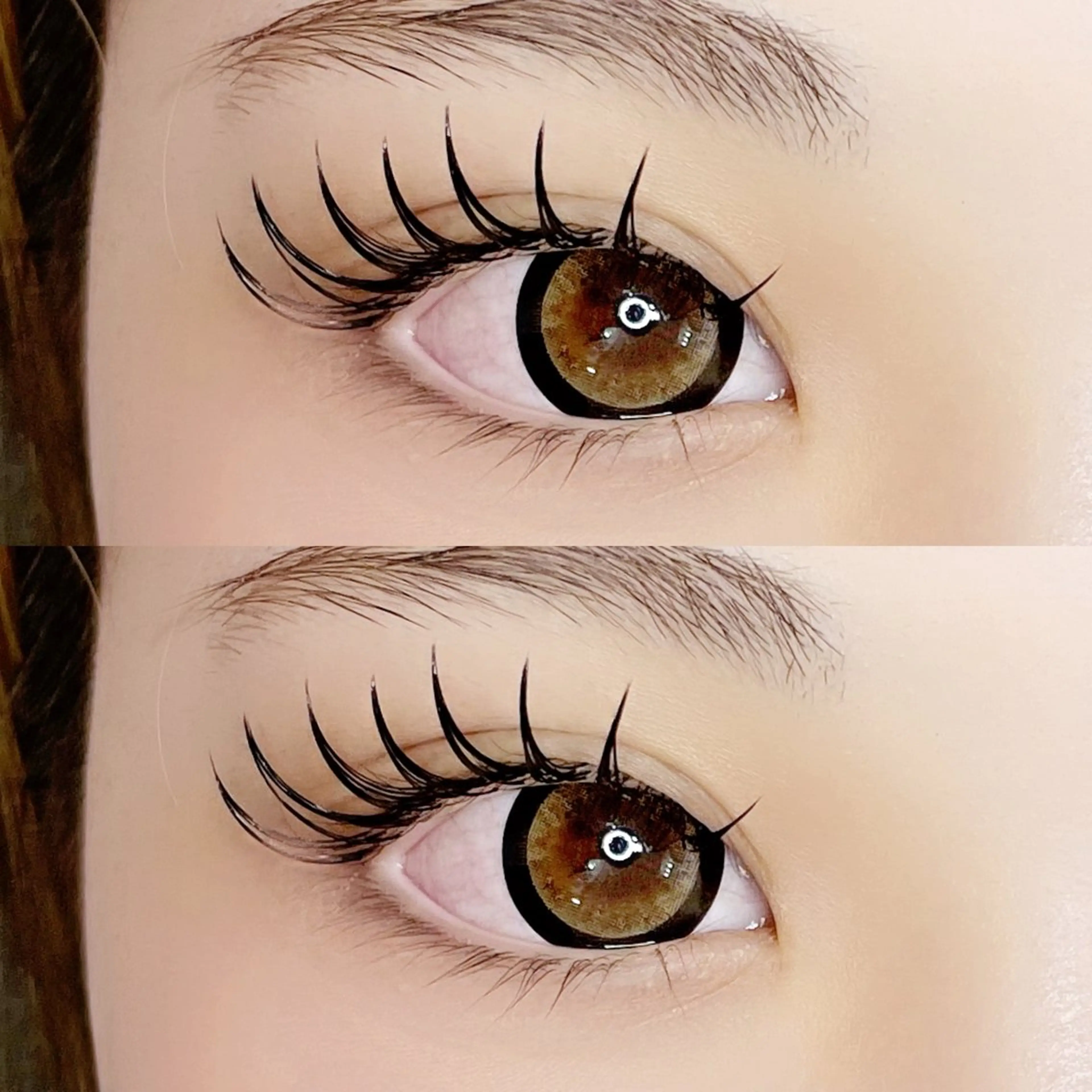 マツエク・マツパ 束感まつ毛 Cカール 目尻長め マツエク 大人気梅田サロン🦋 Hatsumi💘のマツエク・マツパデザイン