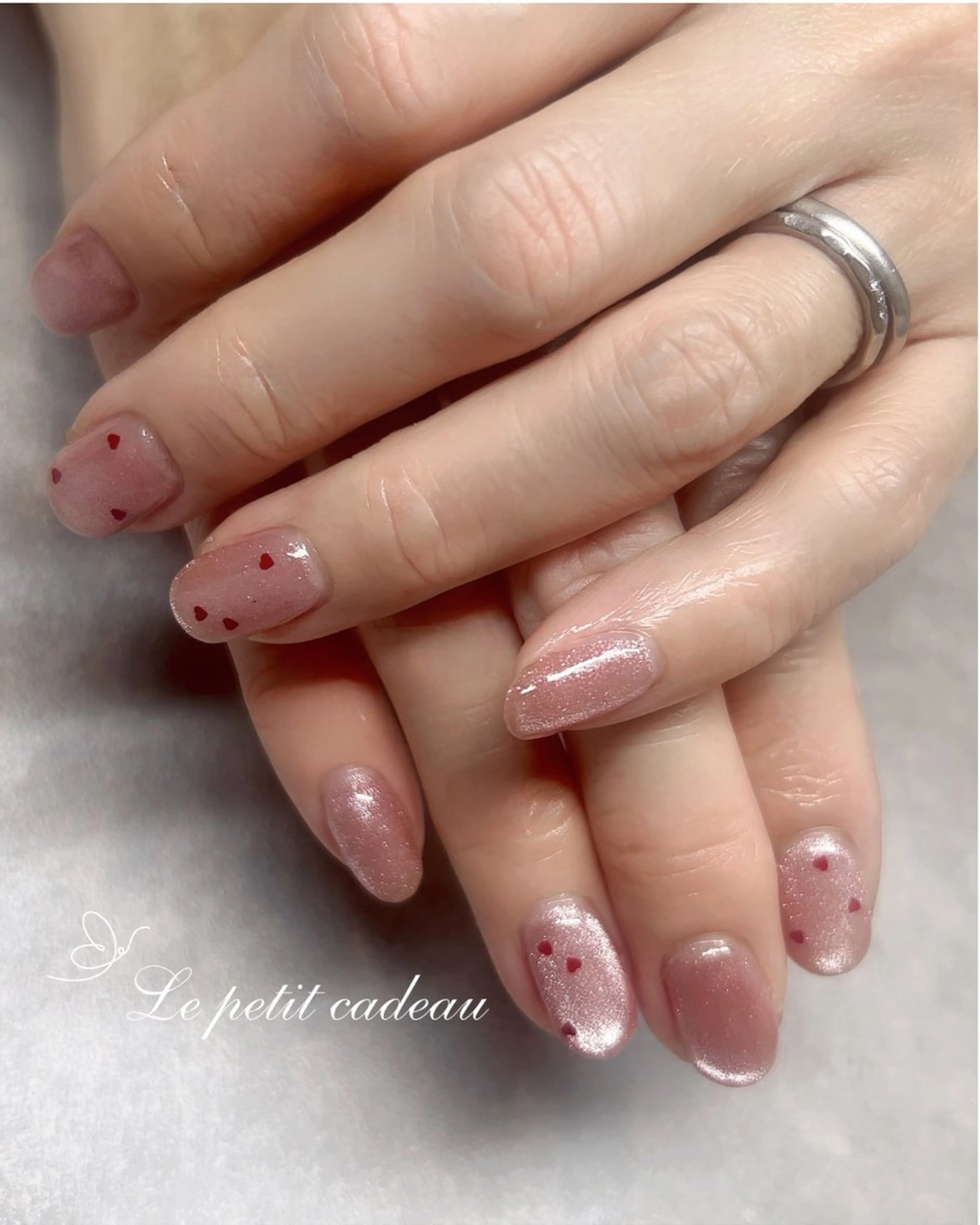 ネイル ハート 栗山 カンナのネイルデザイン