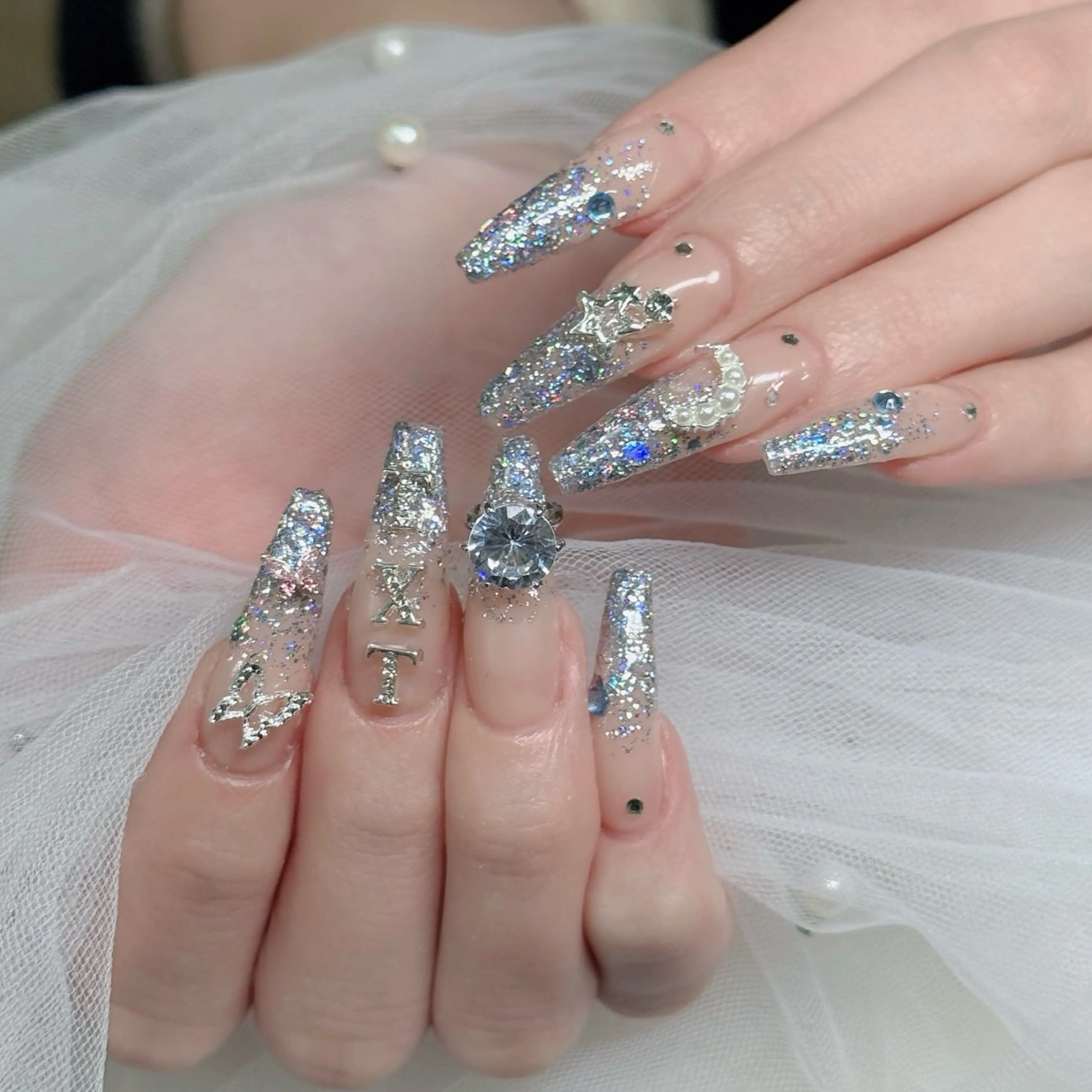 ネイル フットネイル フレンチネイル グラデーション 韓国ネイル ロングネイル ハンドネイル Hani Nail Salonのネイルデザイン