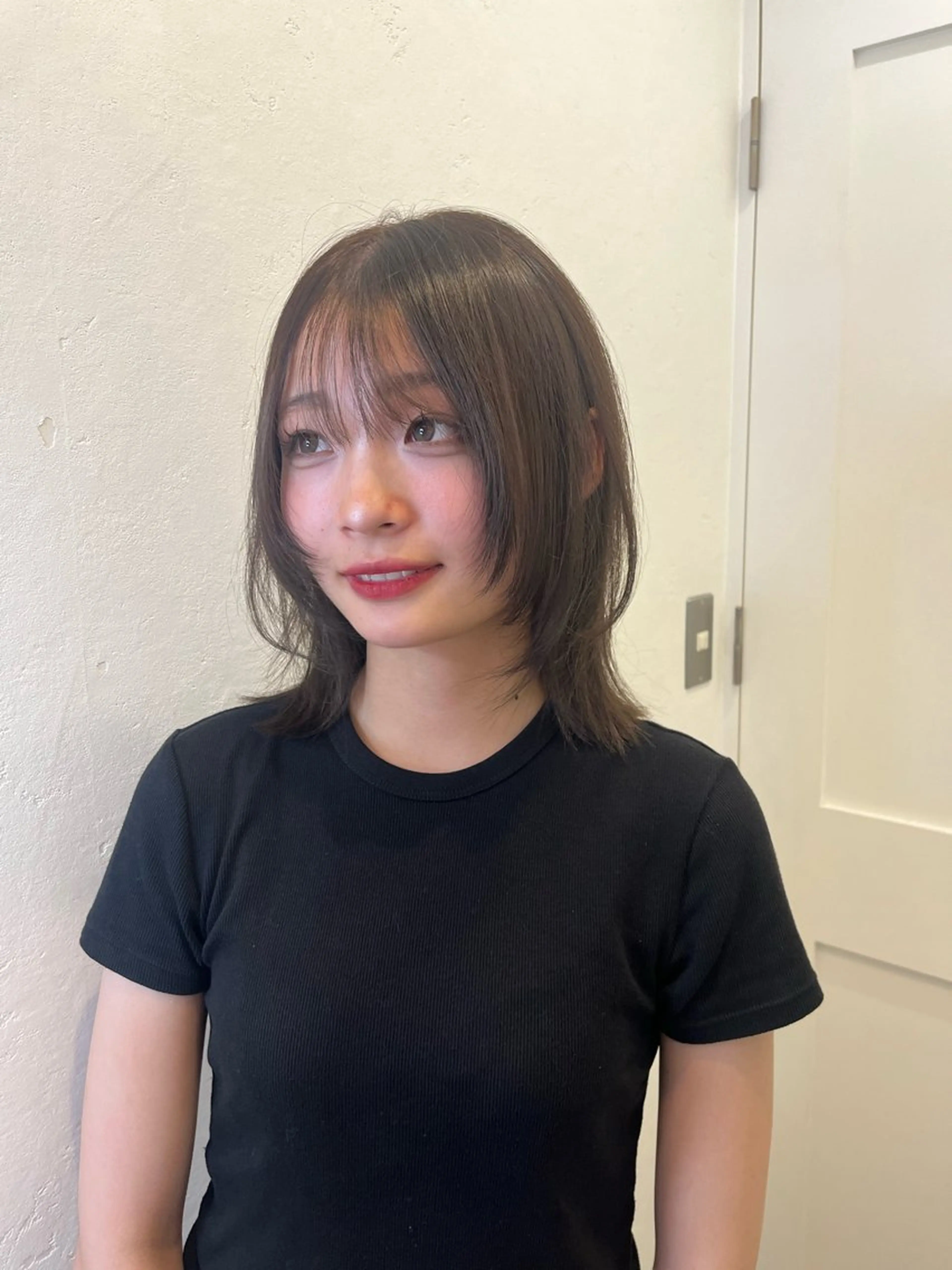 セミロング カラー 山崎/ボブ縮毛矯正 レイヤー髪質改善のヘアスタイル