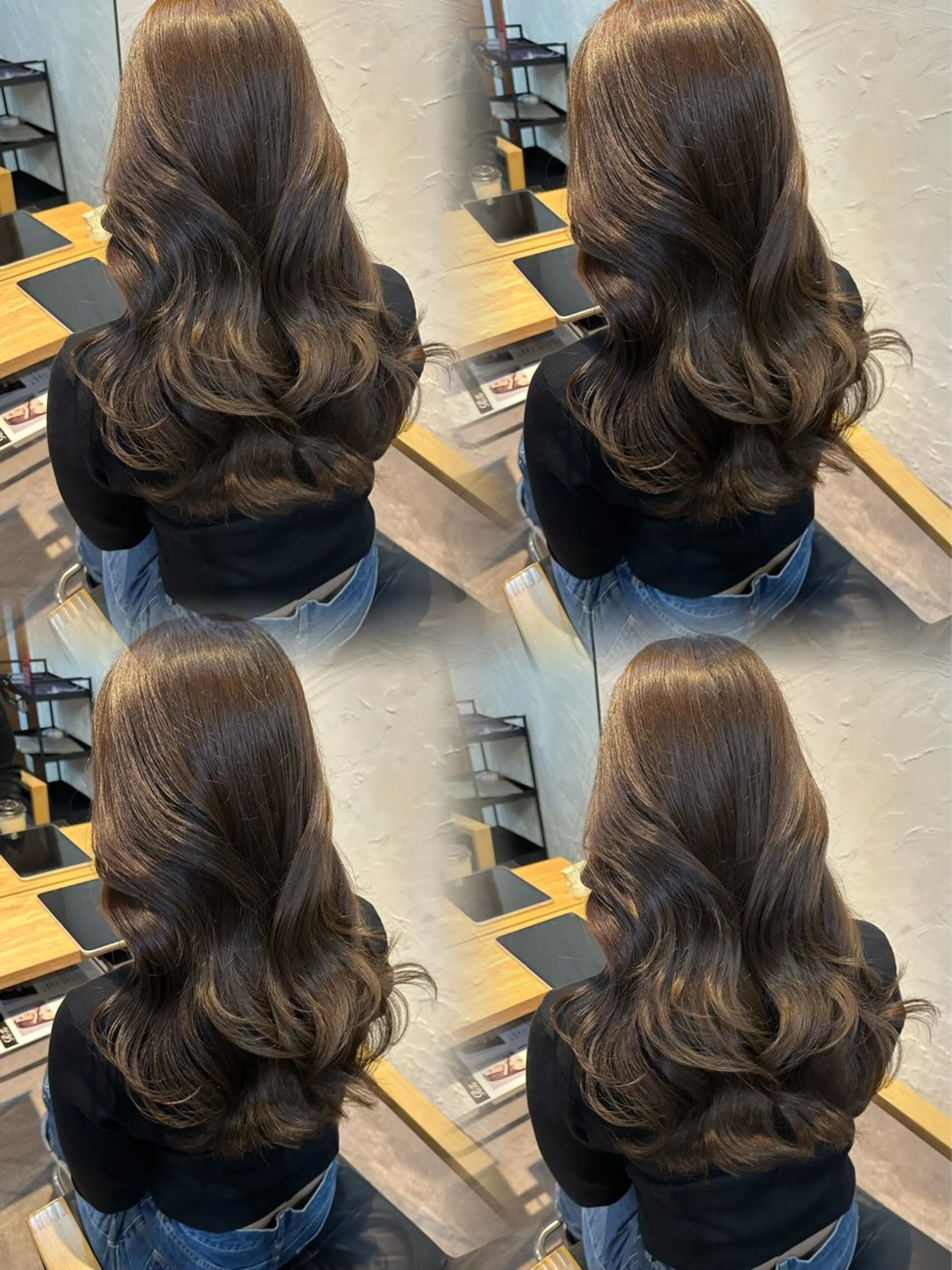 カラー 𝑭𝒖𝒌𝒂🩶 モテ髪×透明感カラーのヘアスタイル