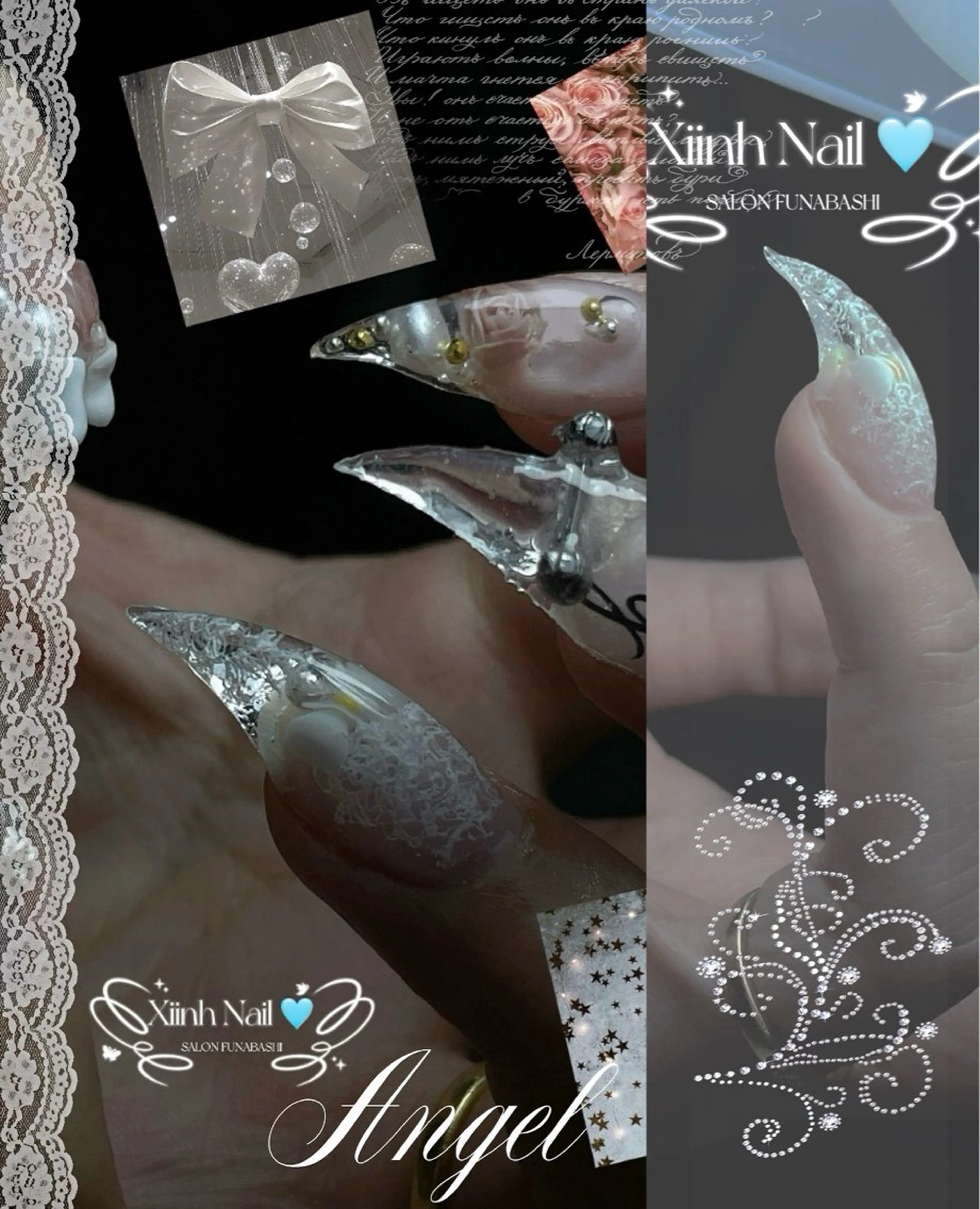 ネイル チークネイル 桜ネイル 長さ出し フットネイル ジェルネイル ハンドネイル XIINH NAIL SALONのネイルデザイン