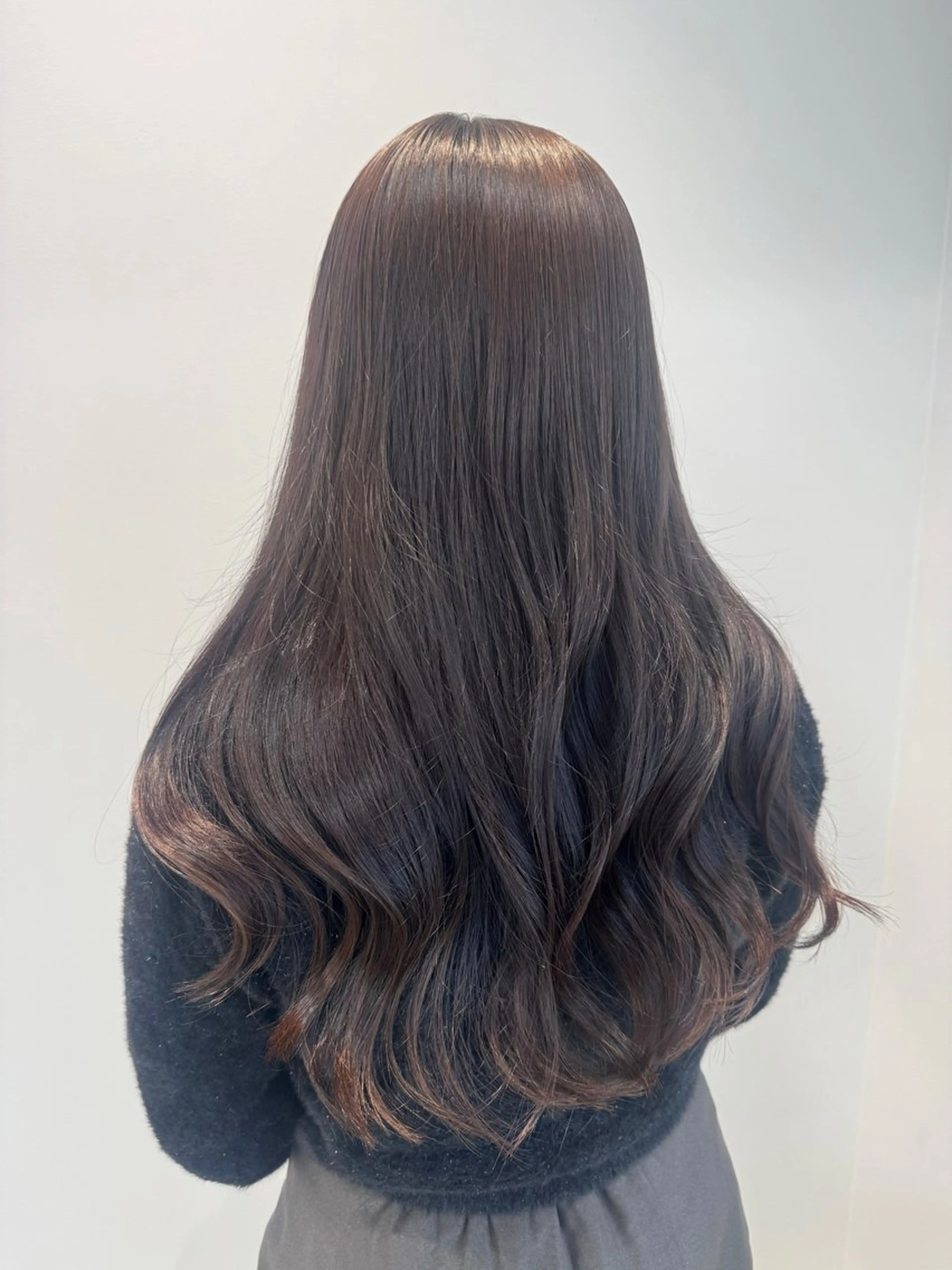 ロング カラー カット ヘアカラー トリートメント ブリーチなしカラー/ 韓国ヘア/モモ/横浜のヘアスタイル