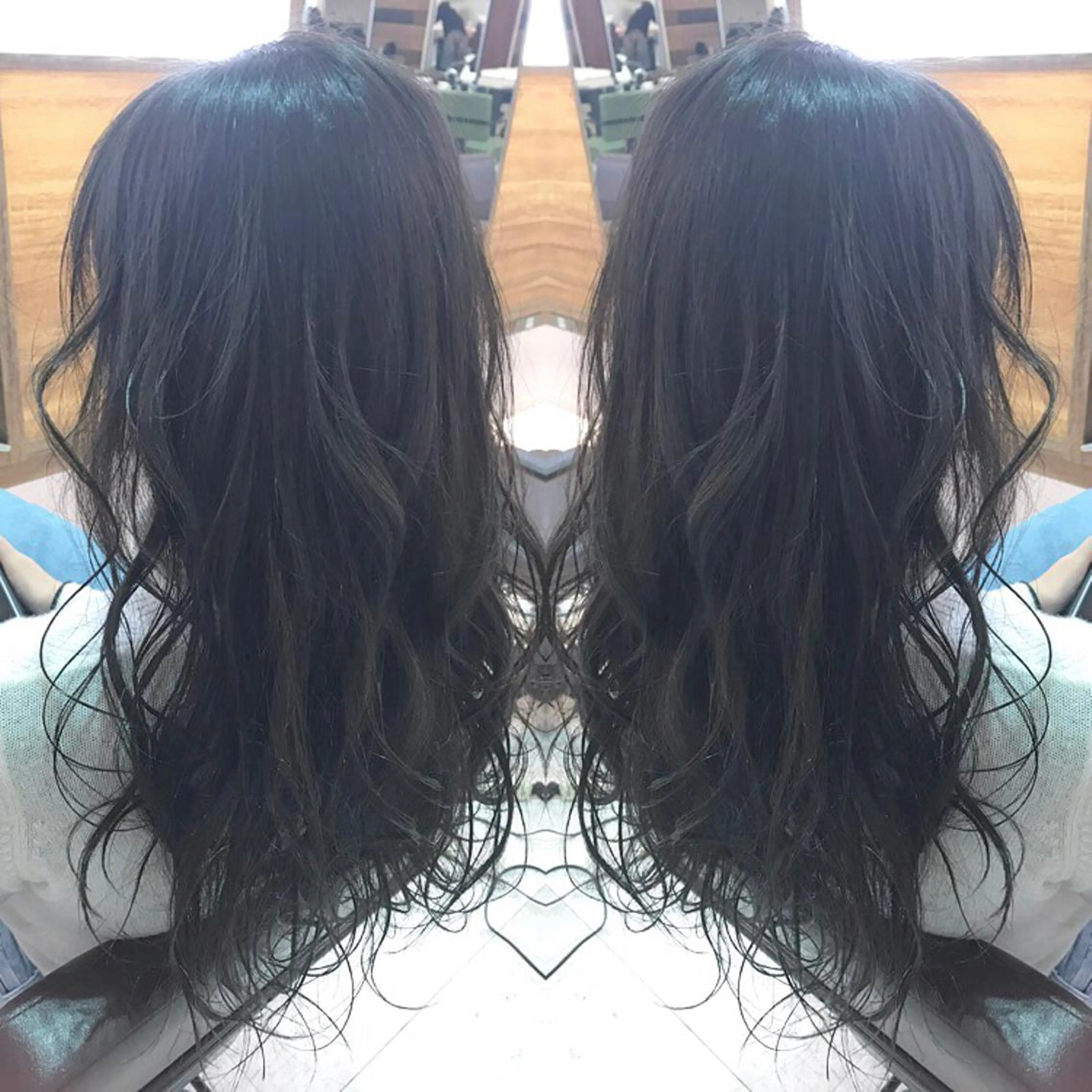 ロング カラー グレージュ イルミナカラー 青木 茂樹⭐️ 透明感カラーのヘアスタイル