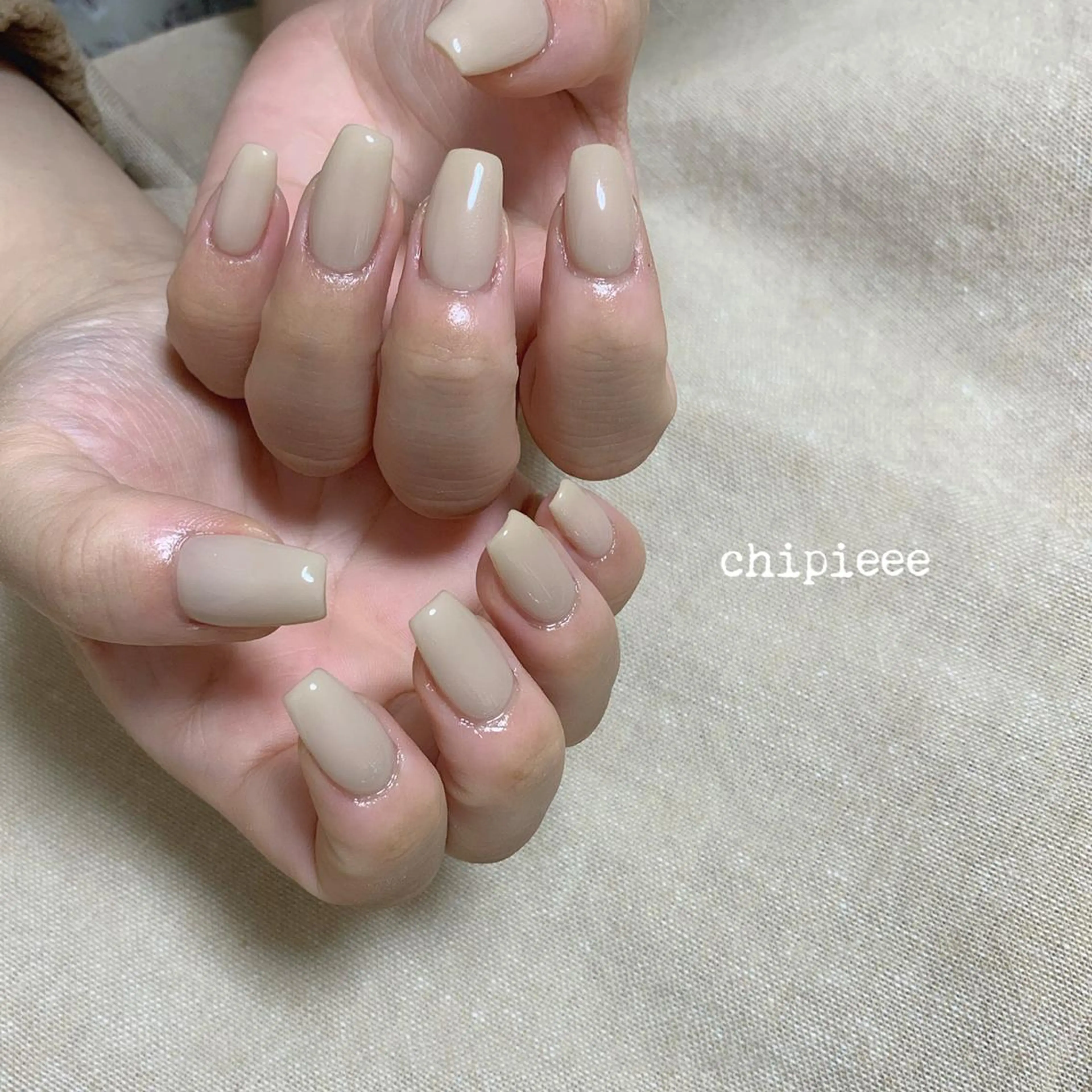 ネイル ワンカラーネイル スクエアネイル charme所属・. SHIORIのネイルデザイン