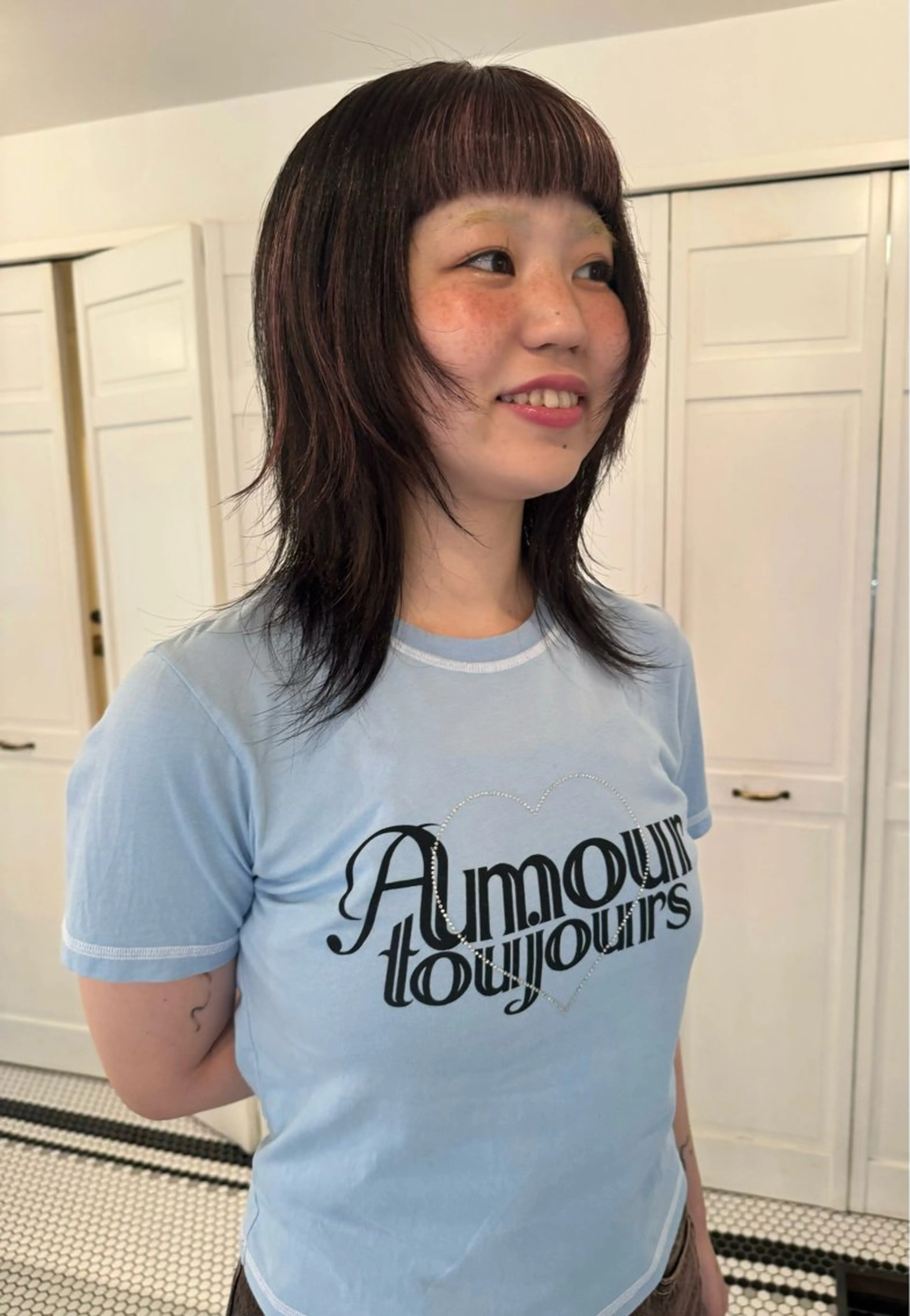 カラー カット ヘアカラー ブリーチカラー🎀 韓国風/寺門美優のヘアスタイル