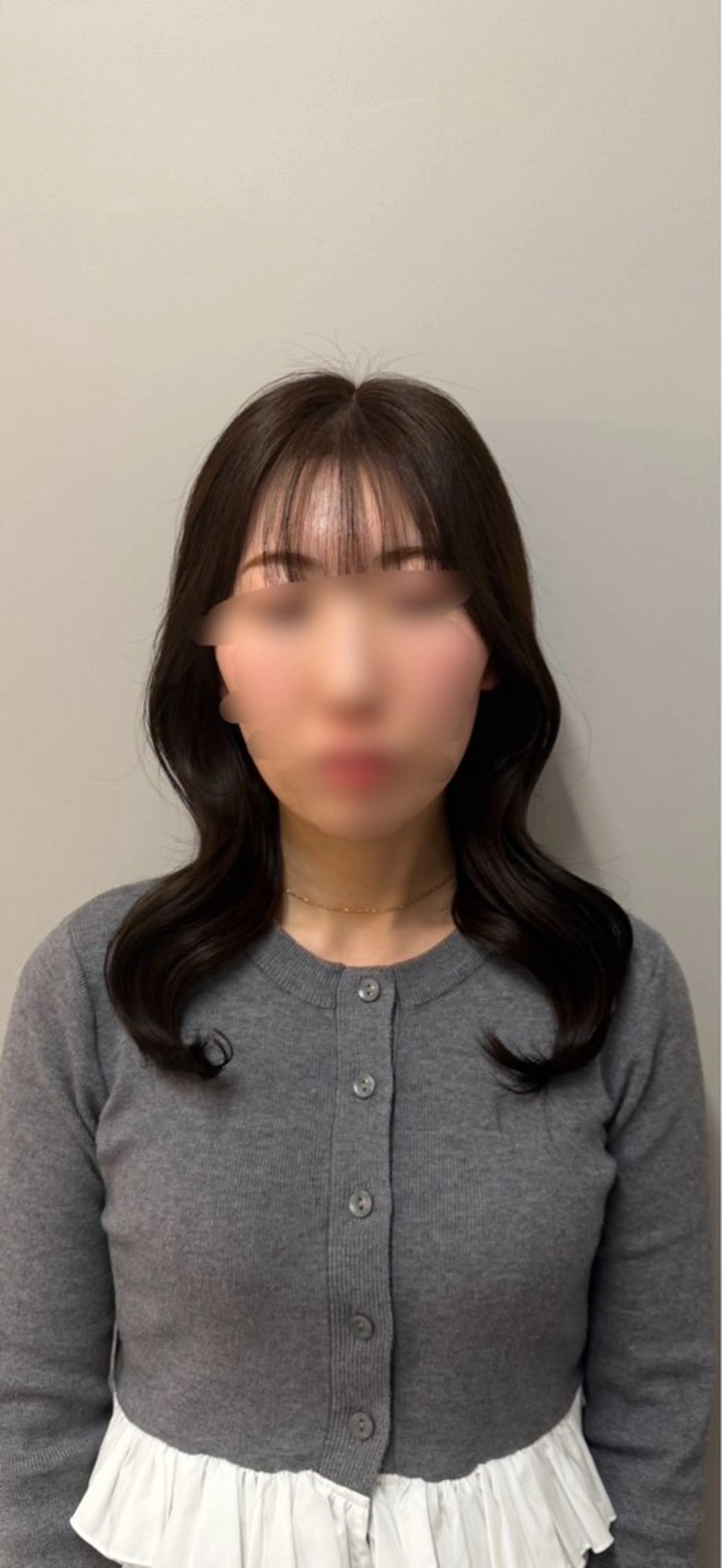 ミディアム くびれヘア 韓国風ヘア くびれレイヤー レイヤーカット カット ヘアカラー トリートメント 成田 流風のヘアスタイル