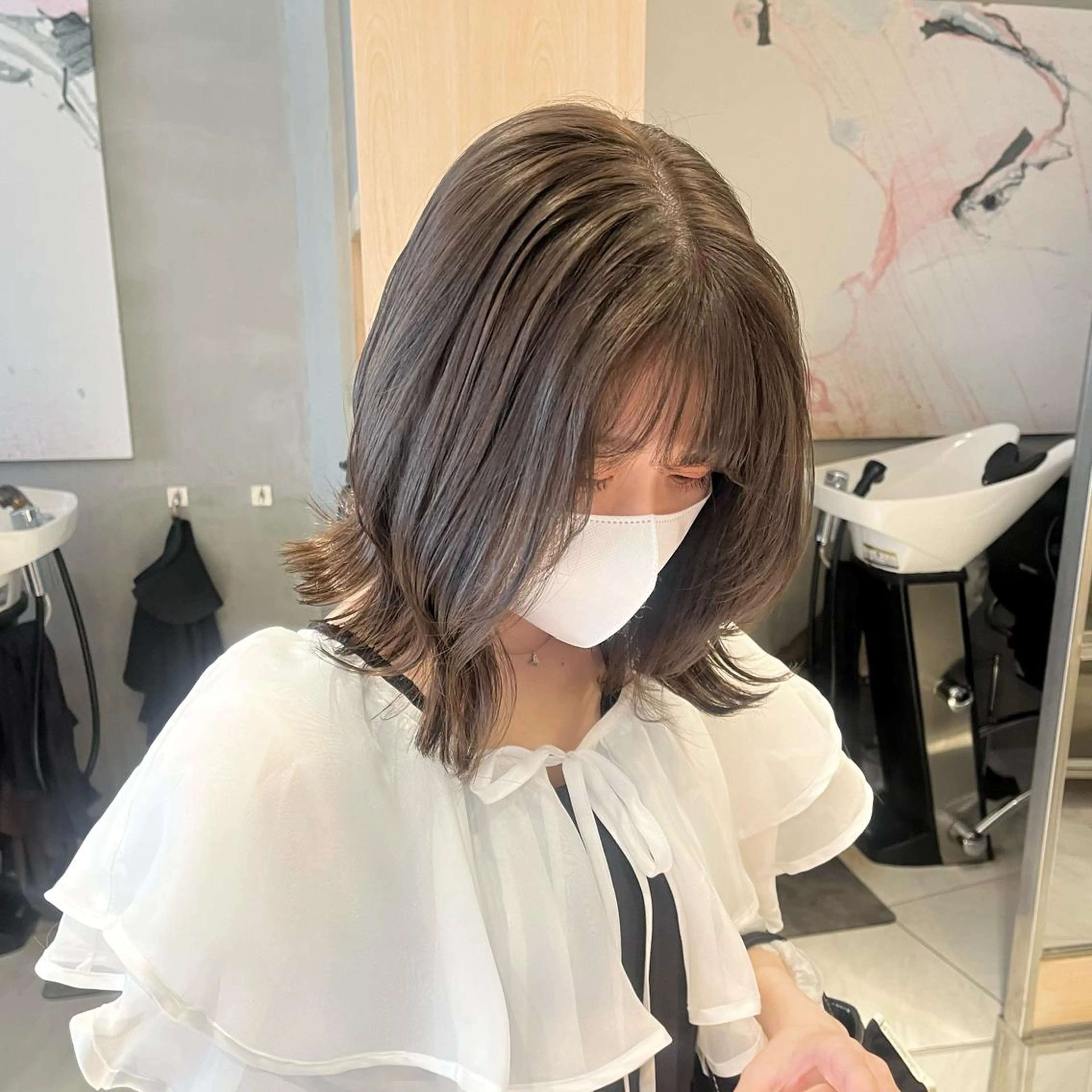 ミディアム カラー 透明感カラー 🎀艶モテカラー🎀 彩季のヘアスタイル