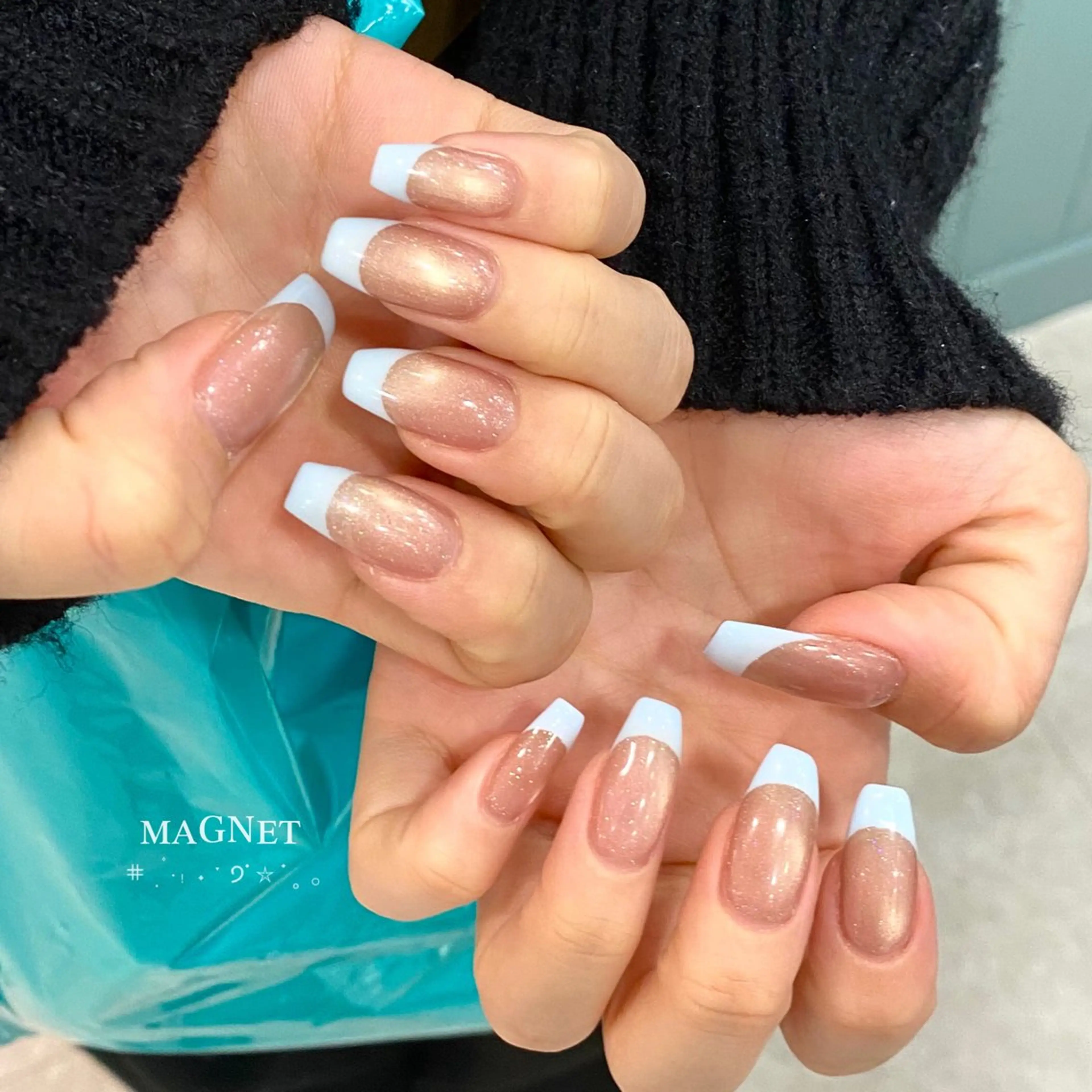 ネイル フレンチネイル マグネットネイル ハンドネイル 🎀FLORANZ 🎀MIKAのネイルデザイン