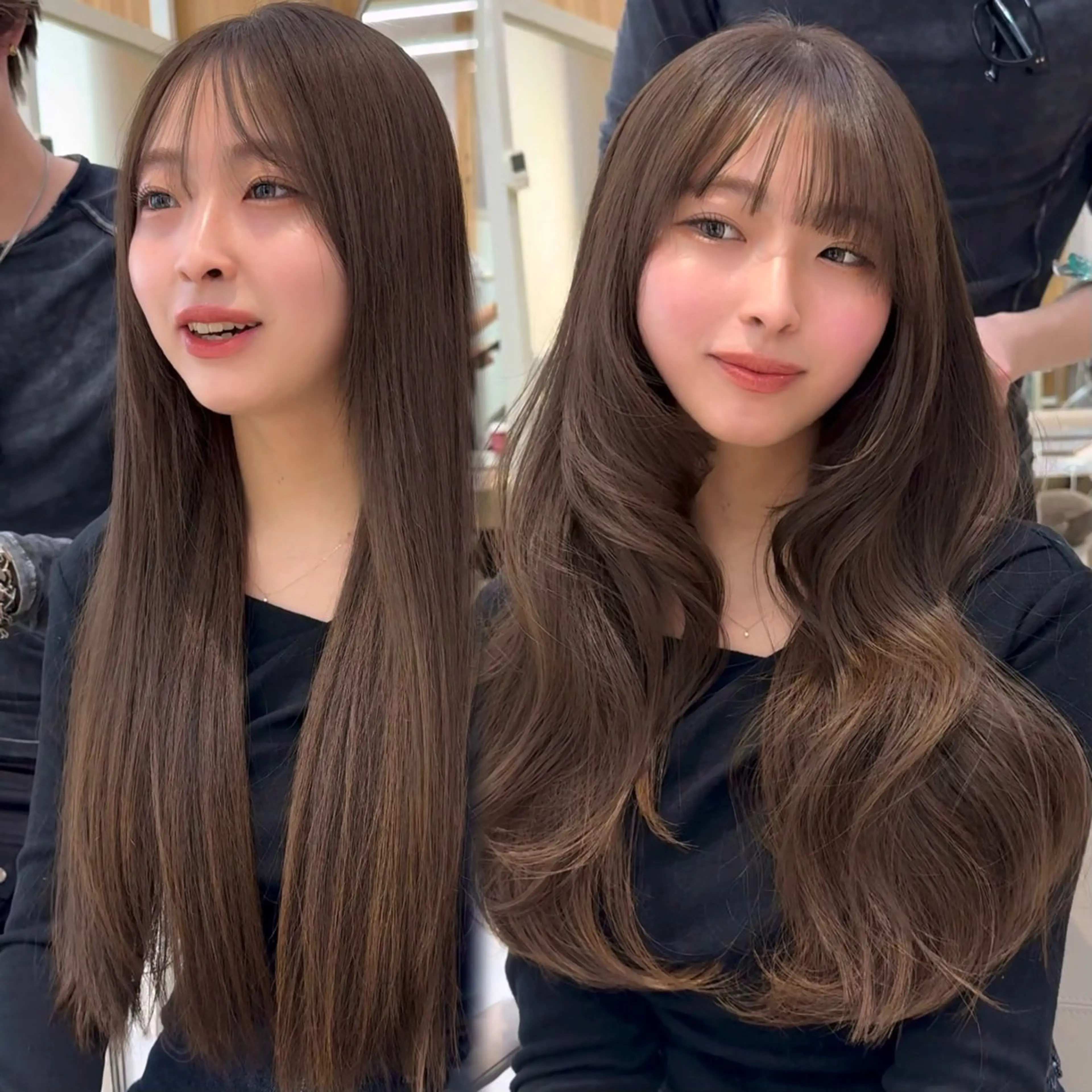 セミロング カラー カット ヘアカラー トリートメント 似合わせレイヤー/ 透明感カラーのヘアスタイル