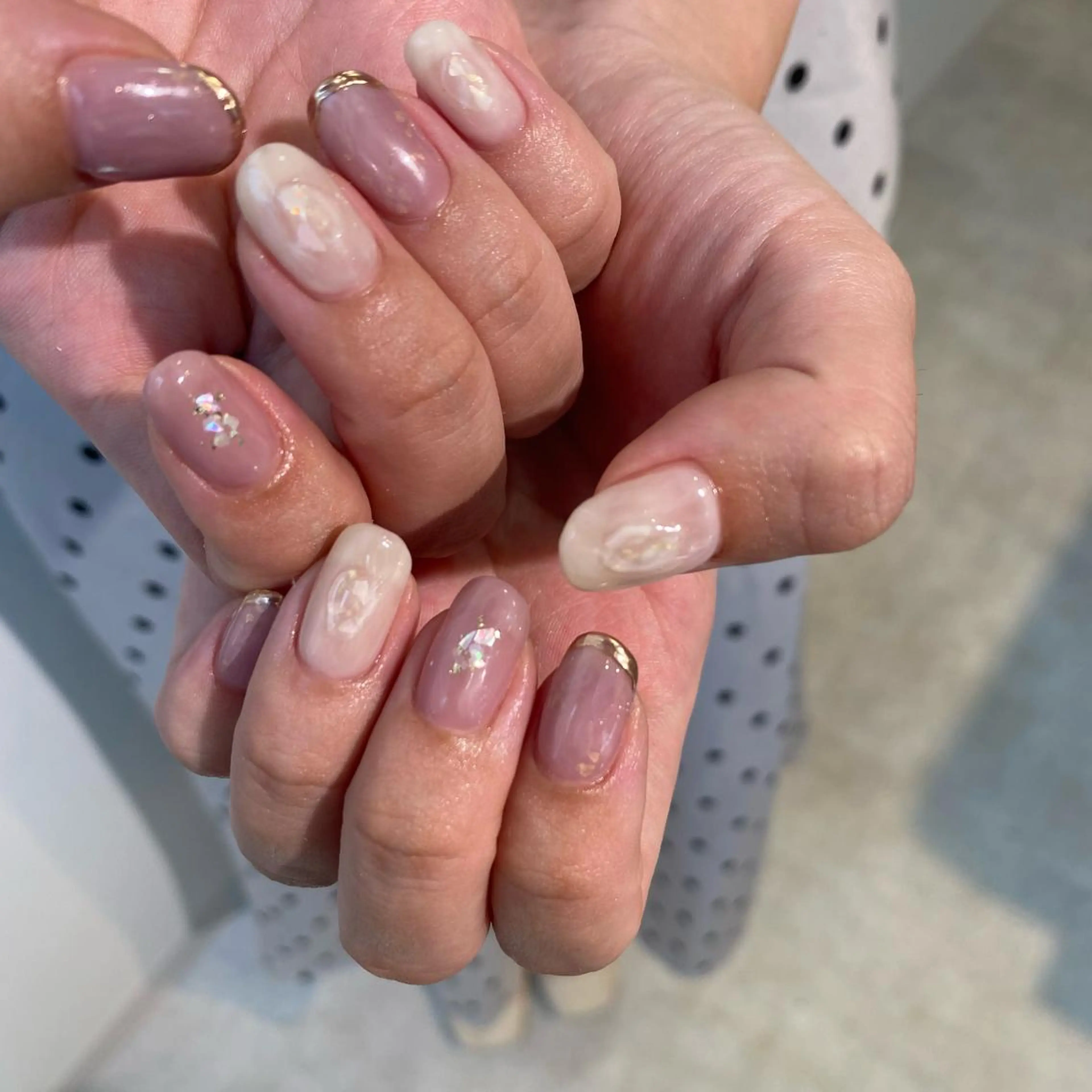 ネイル ニュアンスネイル ピンク ホワイト mimin. by felimoのネイルデザイン