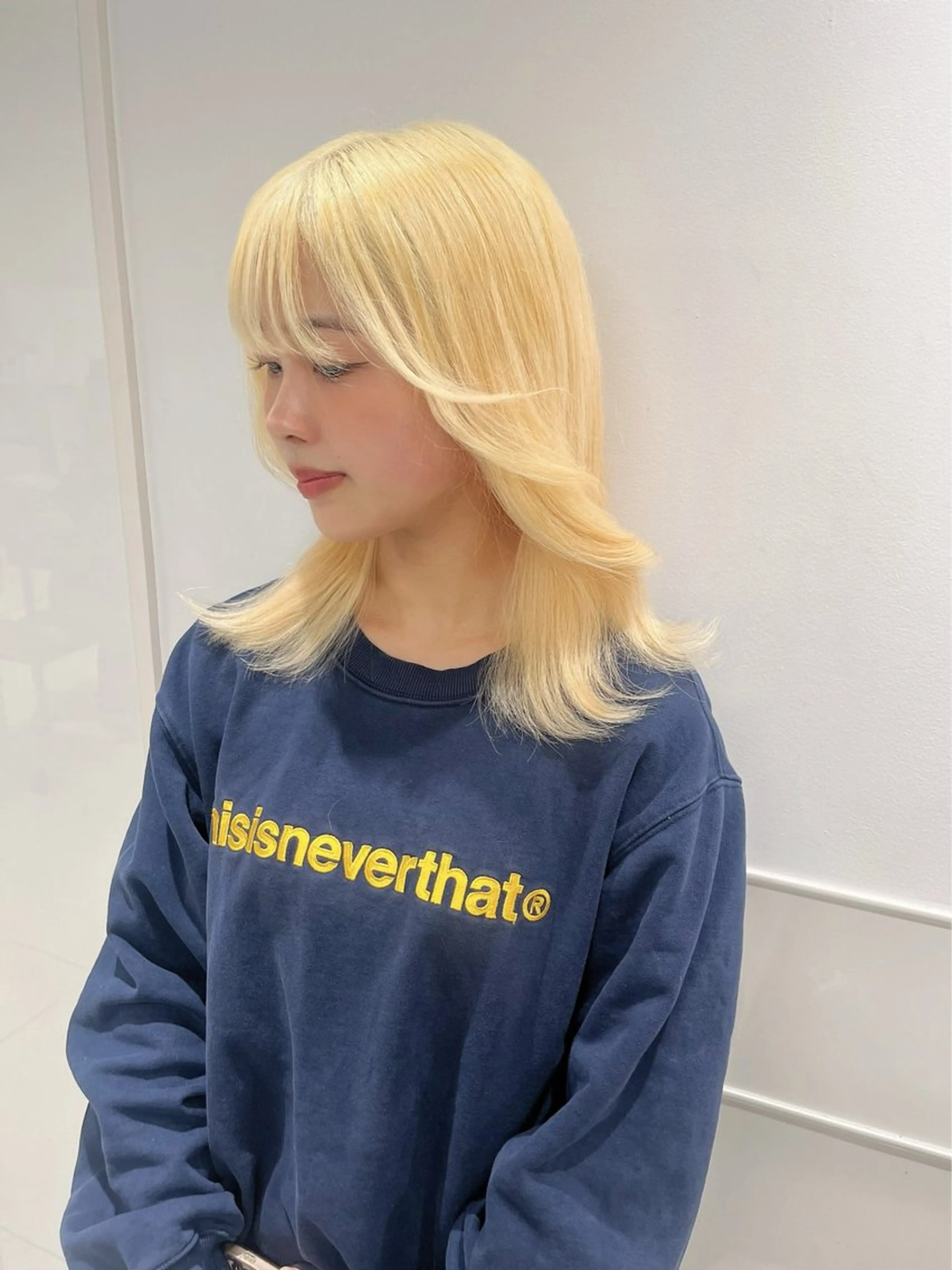 ロング カラー 抜きっぱなしブロンド りおな/髪質改善/ カラー /平尾のヘアスタイル