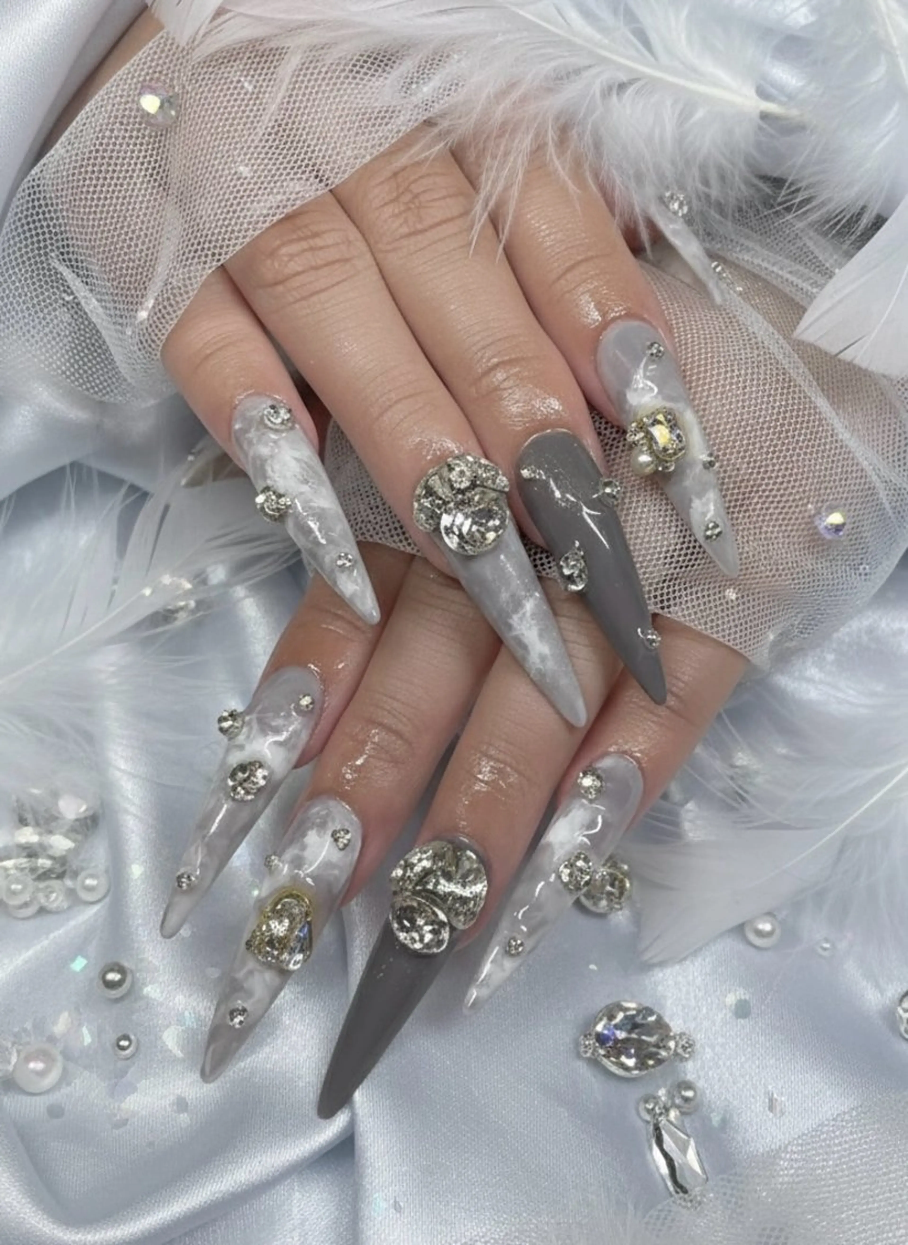 ネイル 大理石ネイル(マーブル) ニュアンスネイル TUNEHA堂 (栄矢場町徒歩6分)のネイルデザイン