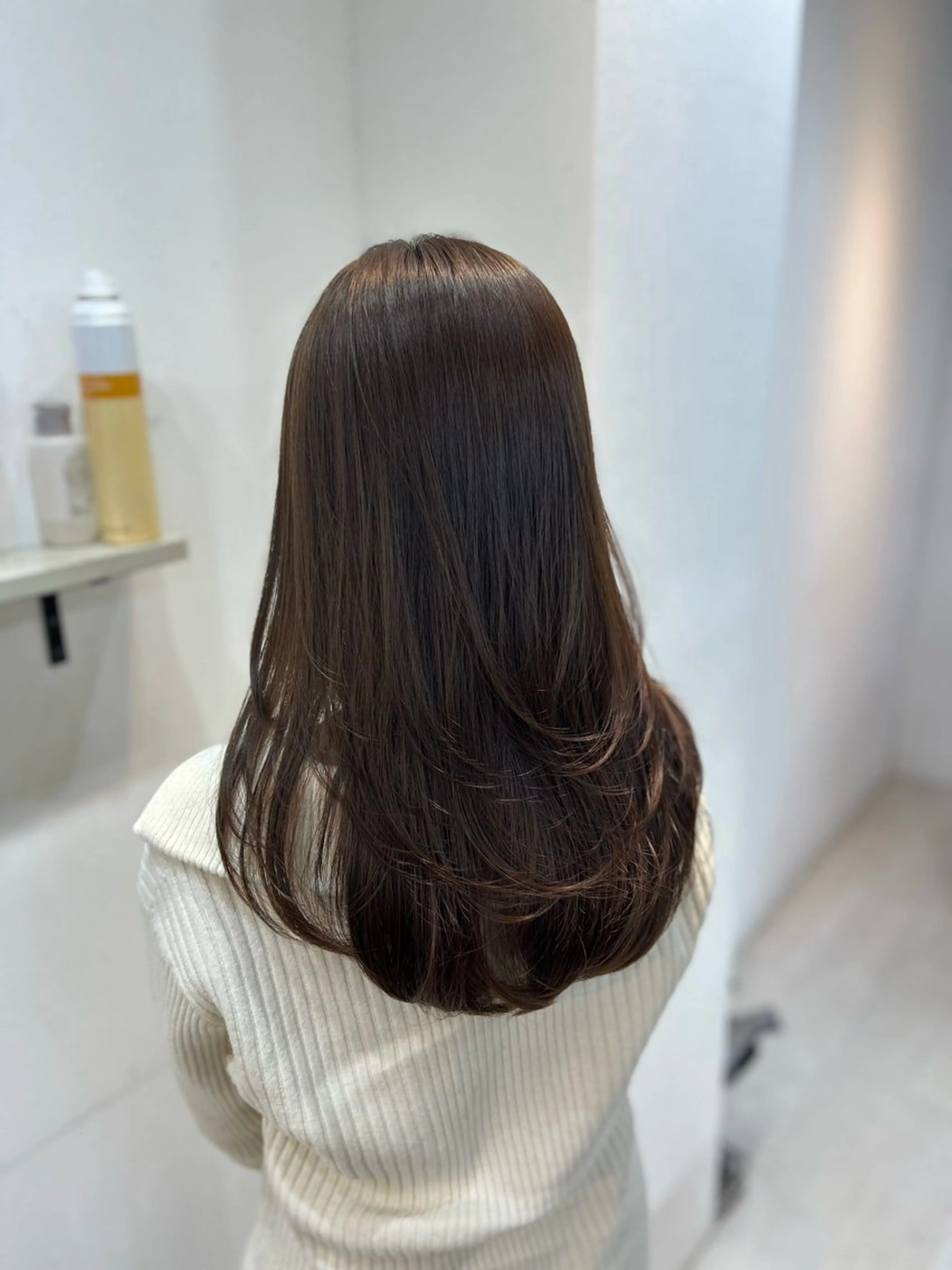 ロング カラー カット ヘアカラー ヘアセット I'S.横浜所属・赤み消しカラー 🍀JUNKIのヘアスタイル