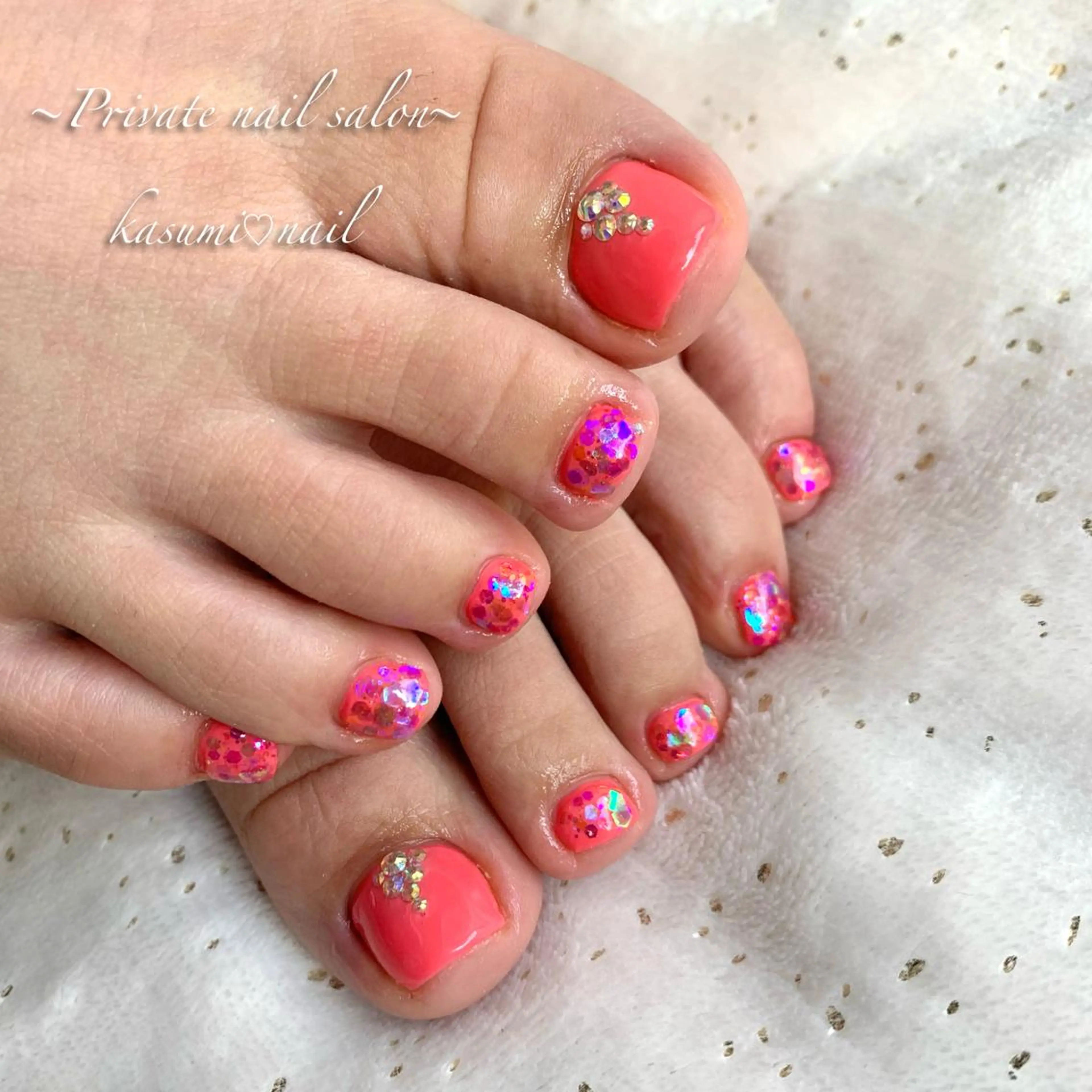 ネイル アートネイル ラメ(グリッター) マグネットネイル ミラーネイル 持ち込み KASUMI♡ Nailのネイルデザイン