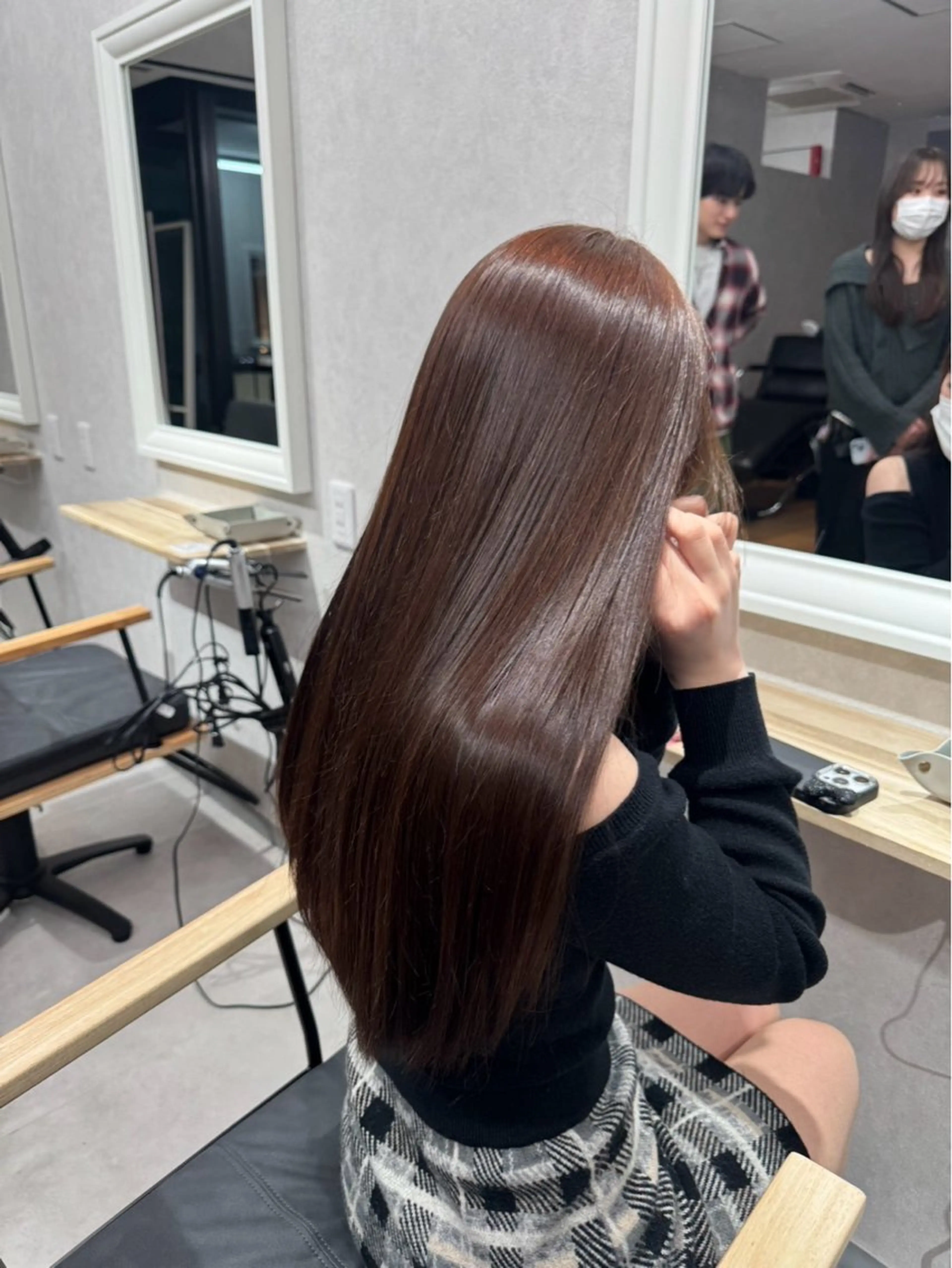 ロング 🩵ワンカラー／ 銀座／mayu🩵のヘアスタイル