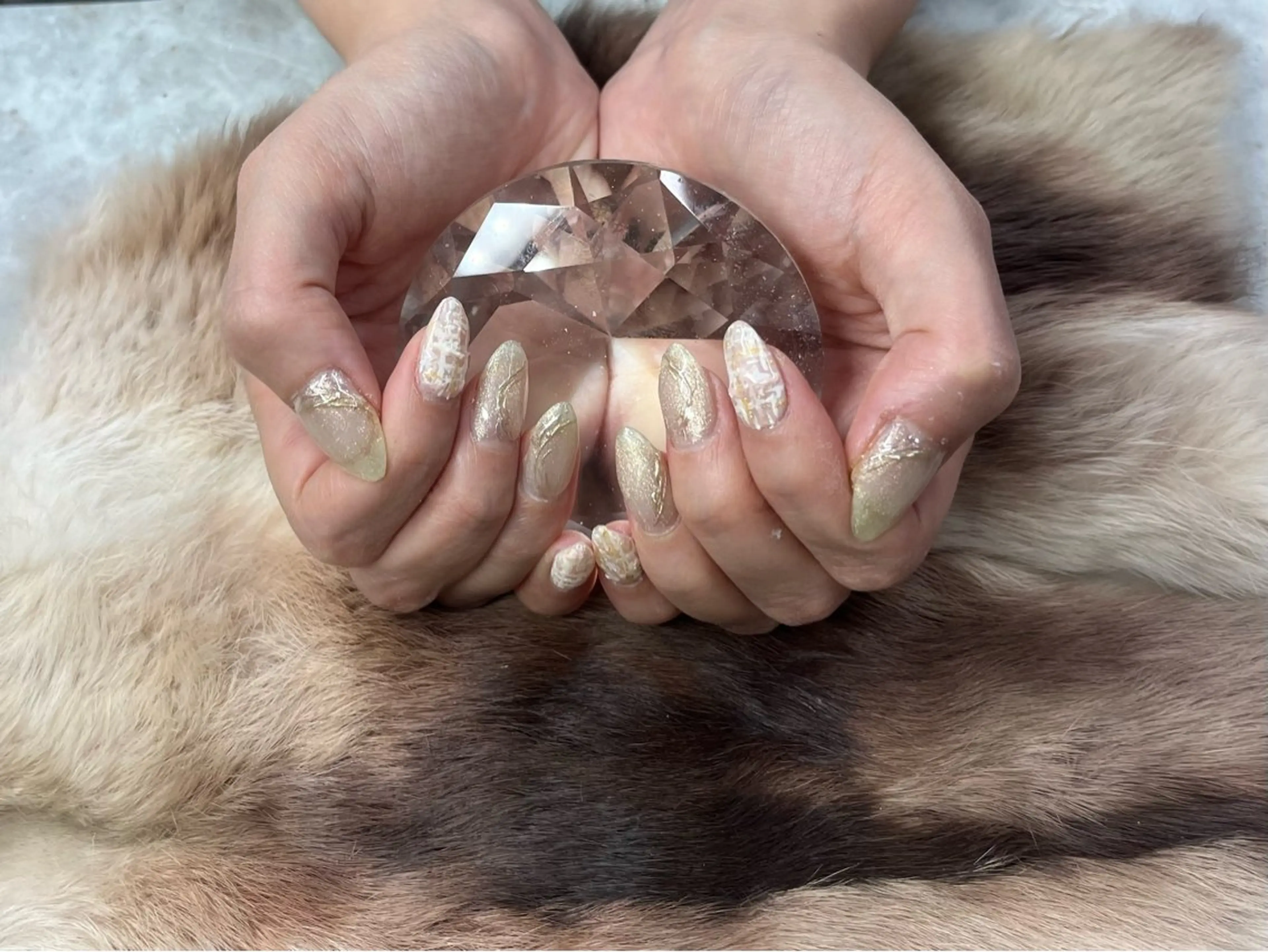 ネイル ミラーネイル シンプルネイル ツイードネイル Nail ecxia ／Reikaのネイルデザイン