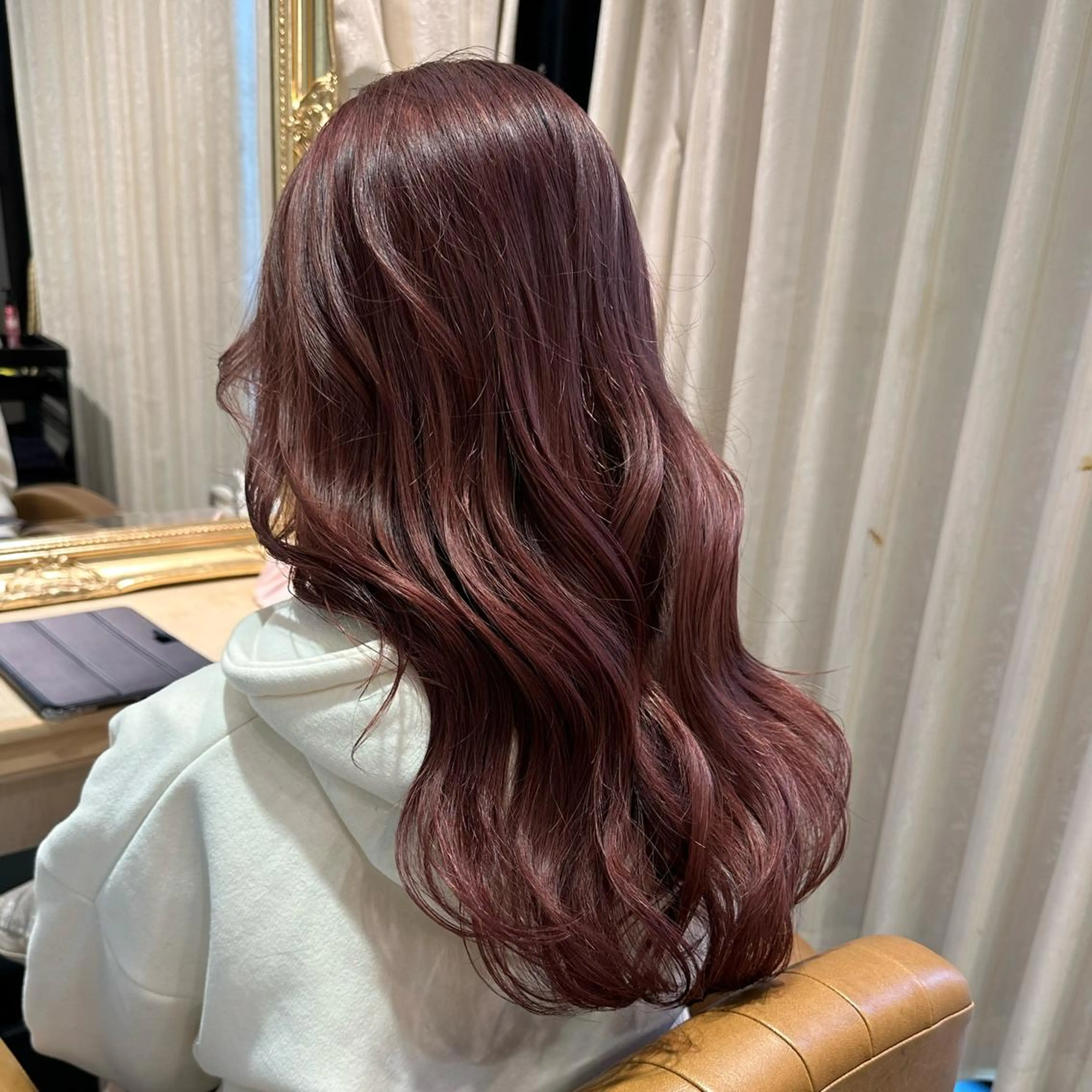 セミロング カラー ブリーチなし/暖色/ 透明感/ririkaのヘアスタイル