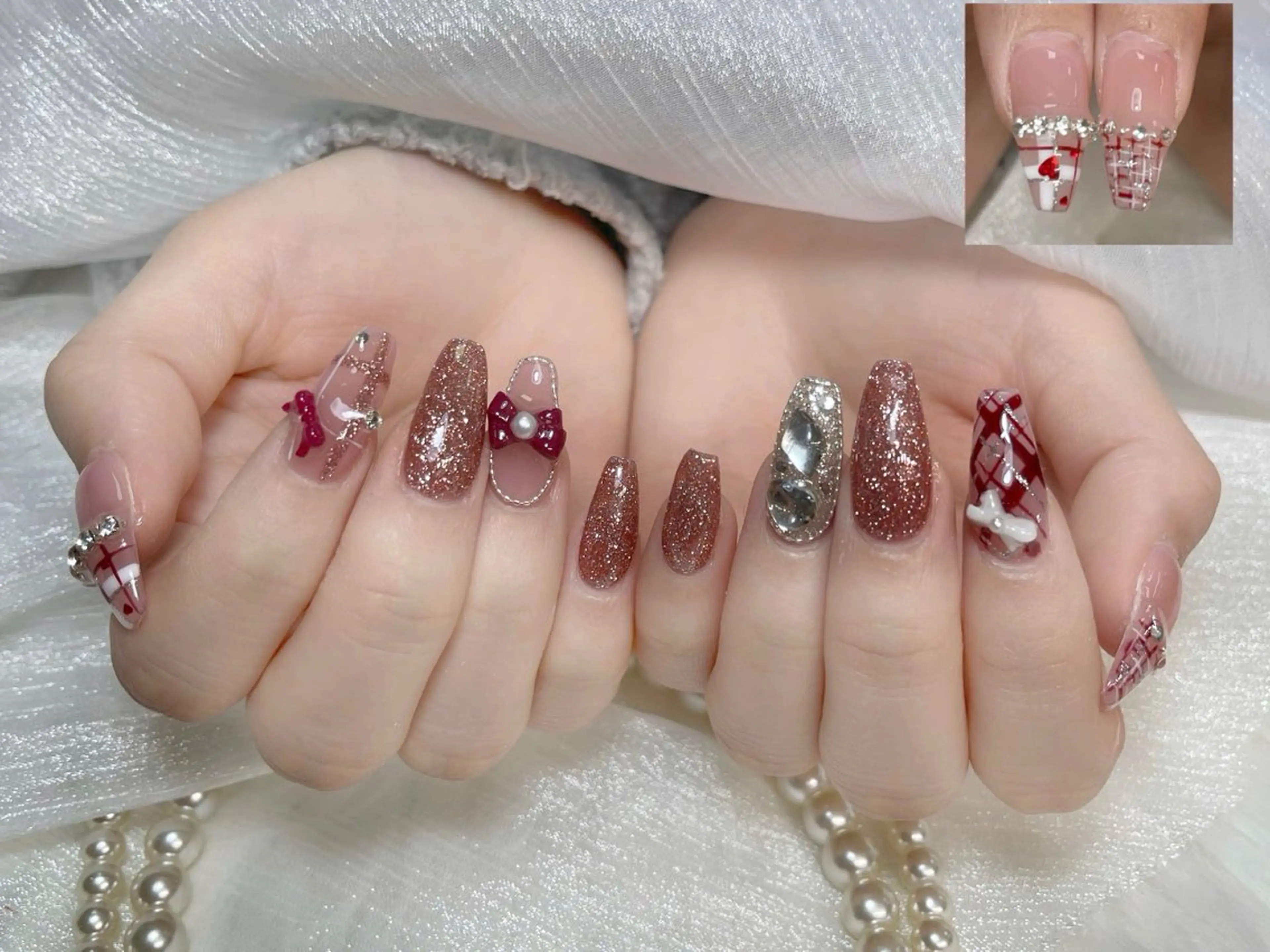 ネイル 長さ出し フットネイル ジェルネイル 韓国ネイル マグネットネイル ハンドネイル YMT NailStudioのネイルデザイン