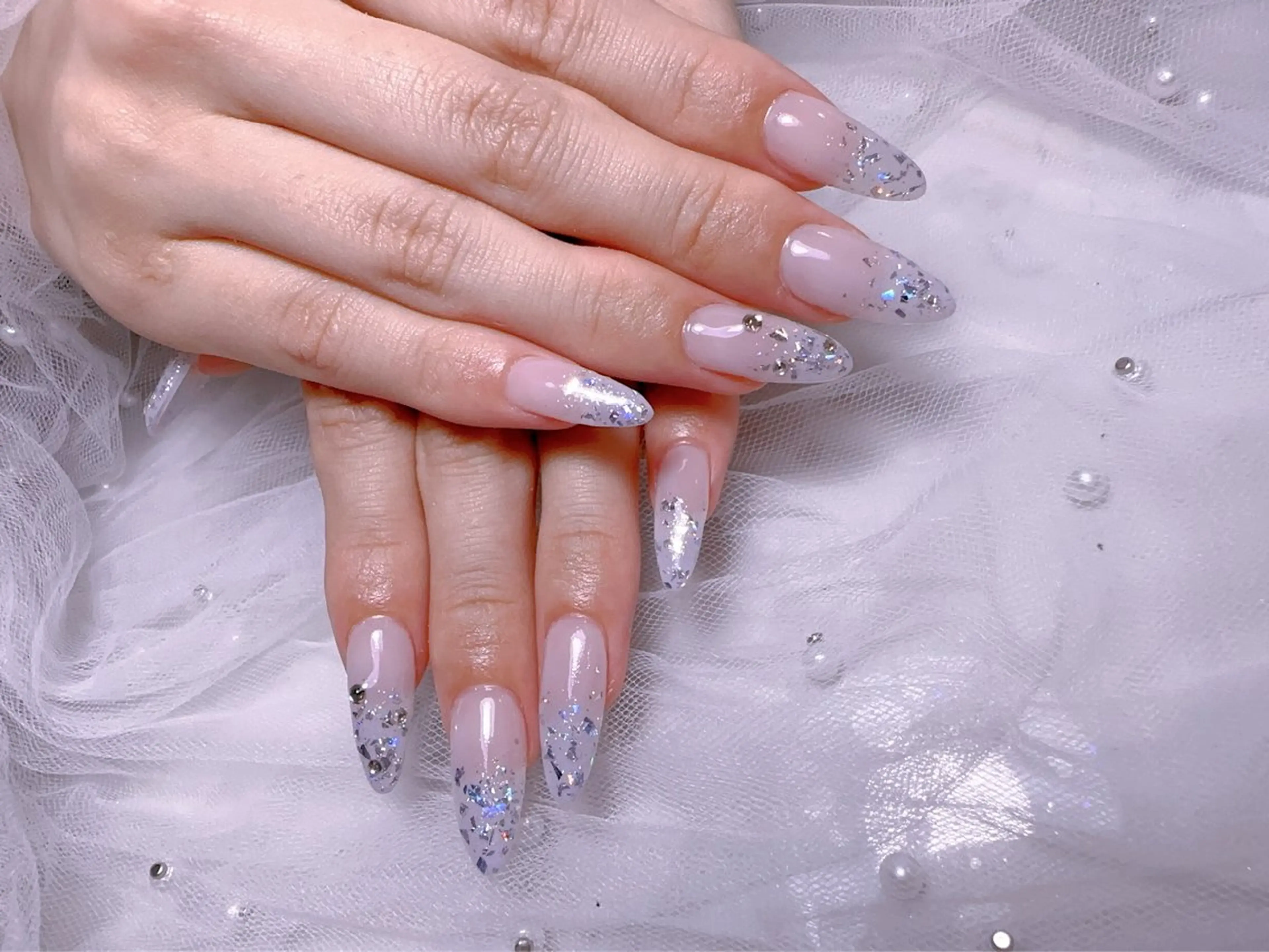 【HANDオフ無し】チップ長さ出し10本+定額シンプルデザインの写真